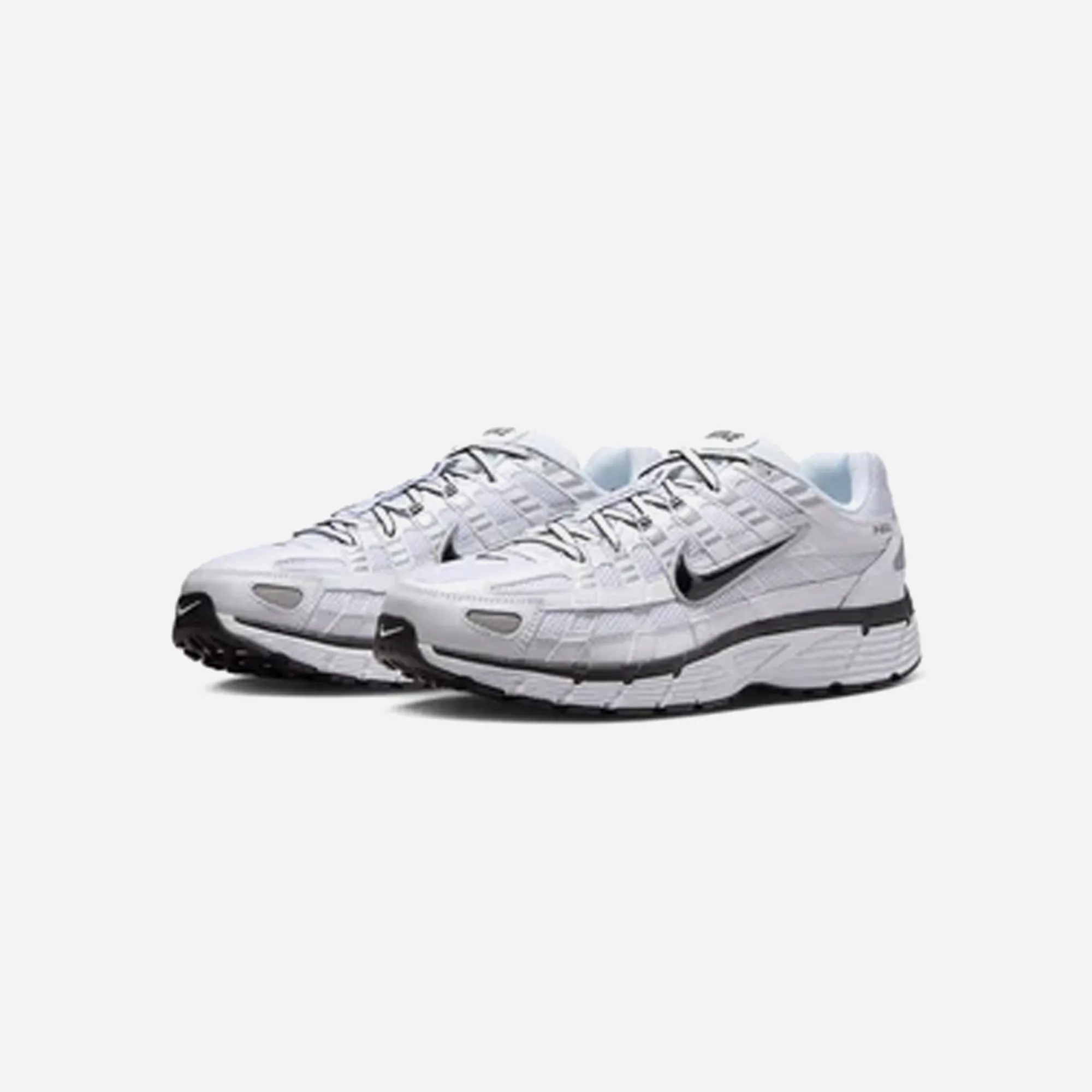 Anti Static Lining Eco Friendly Foam Nike P-6000 White Metallic Silver Black