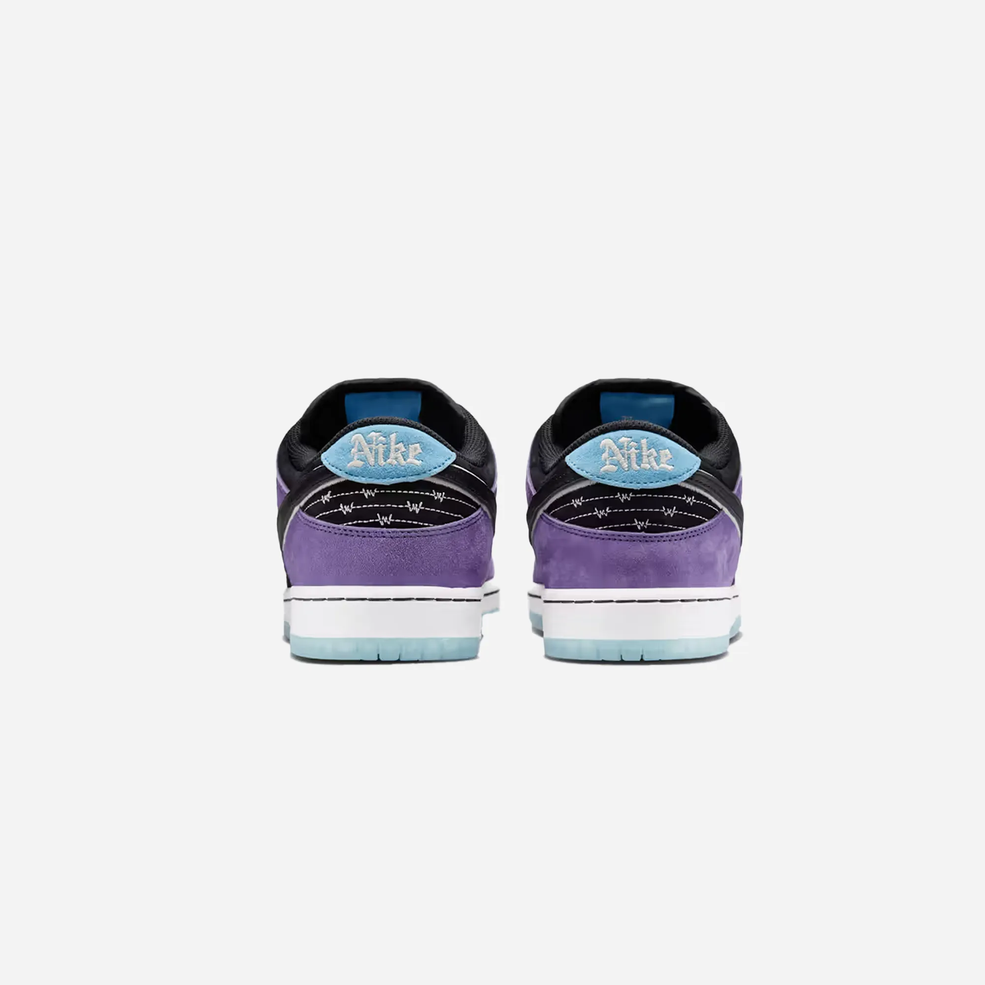 Nike X Hayley Wilson SB Dunk Low Pro Black and Court Purple Clean Aesthetic Variable Lace Lock