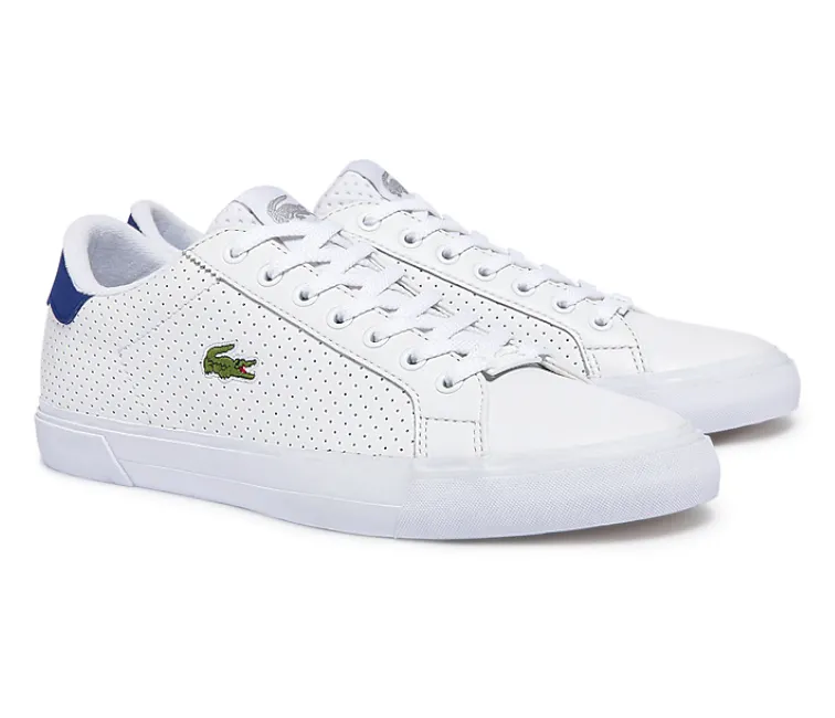 Light   weight   design Men's Lacoste Lerond Plus 0722 (White/Blue)
