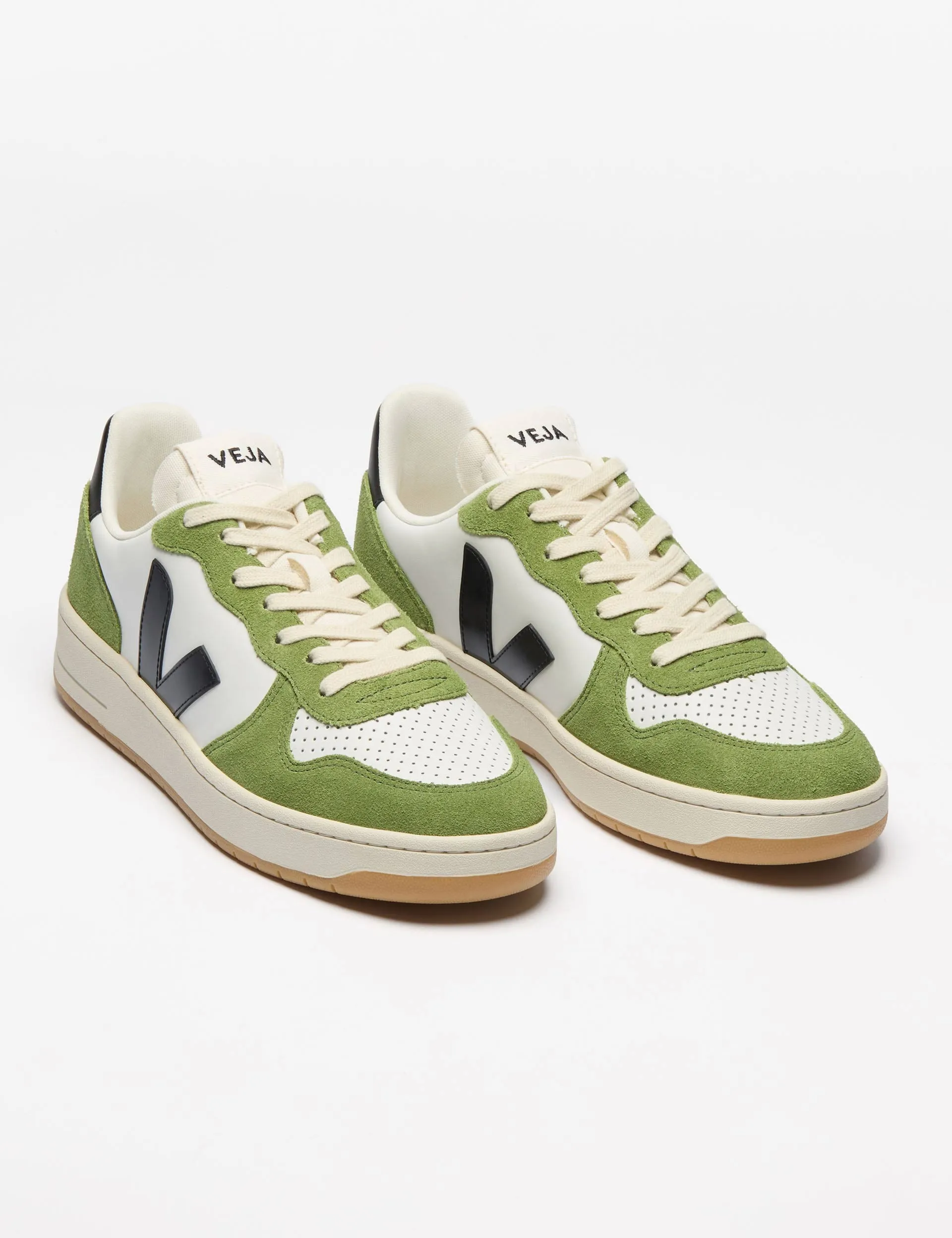 V-10 Leather - White Black Kiwi Move Easy