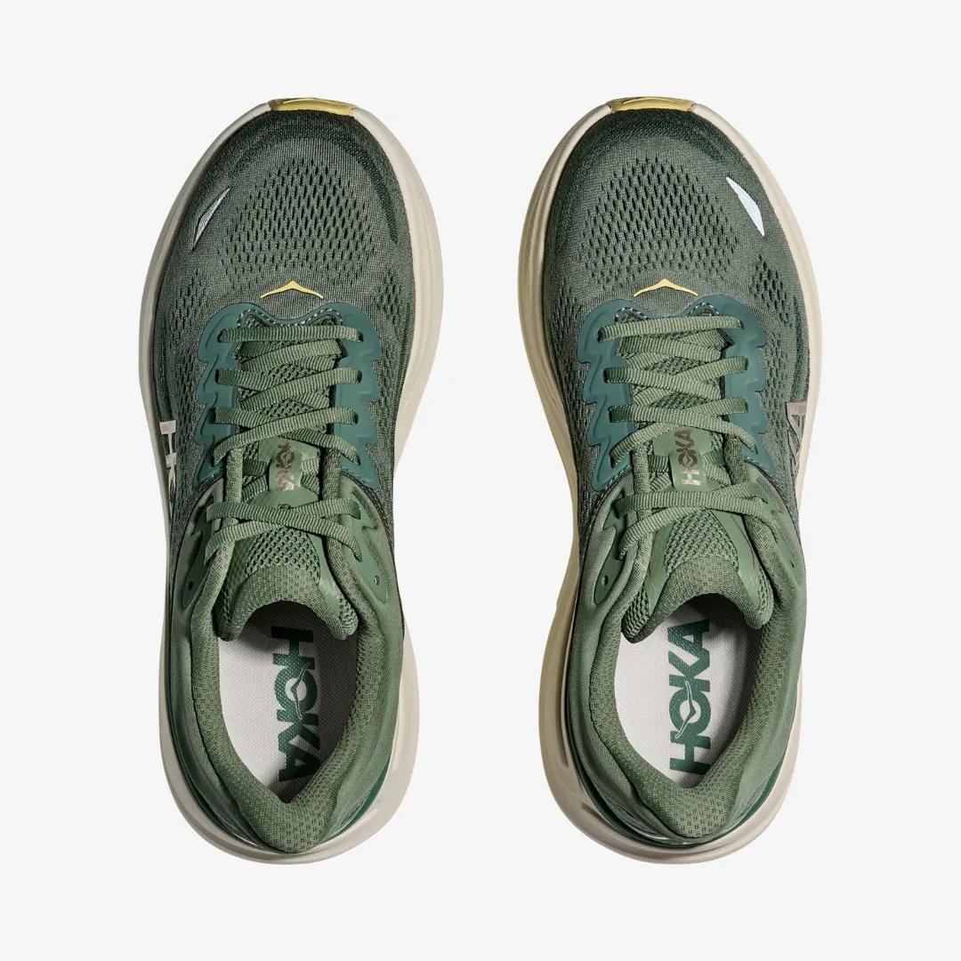 mens hoka bondi 9 (succulent/fern) Cushioned Insole Rapid pace