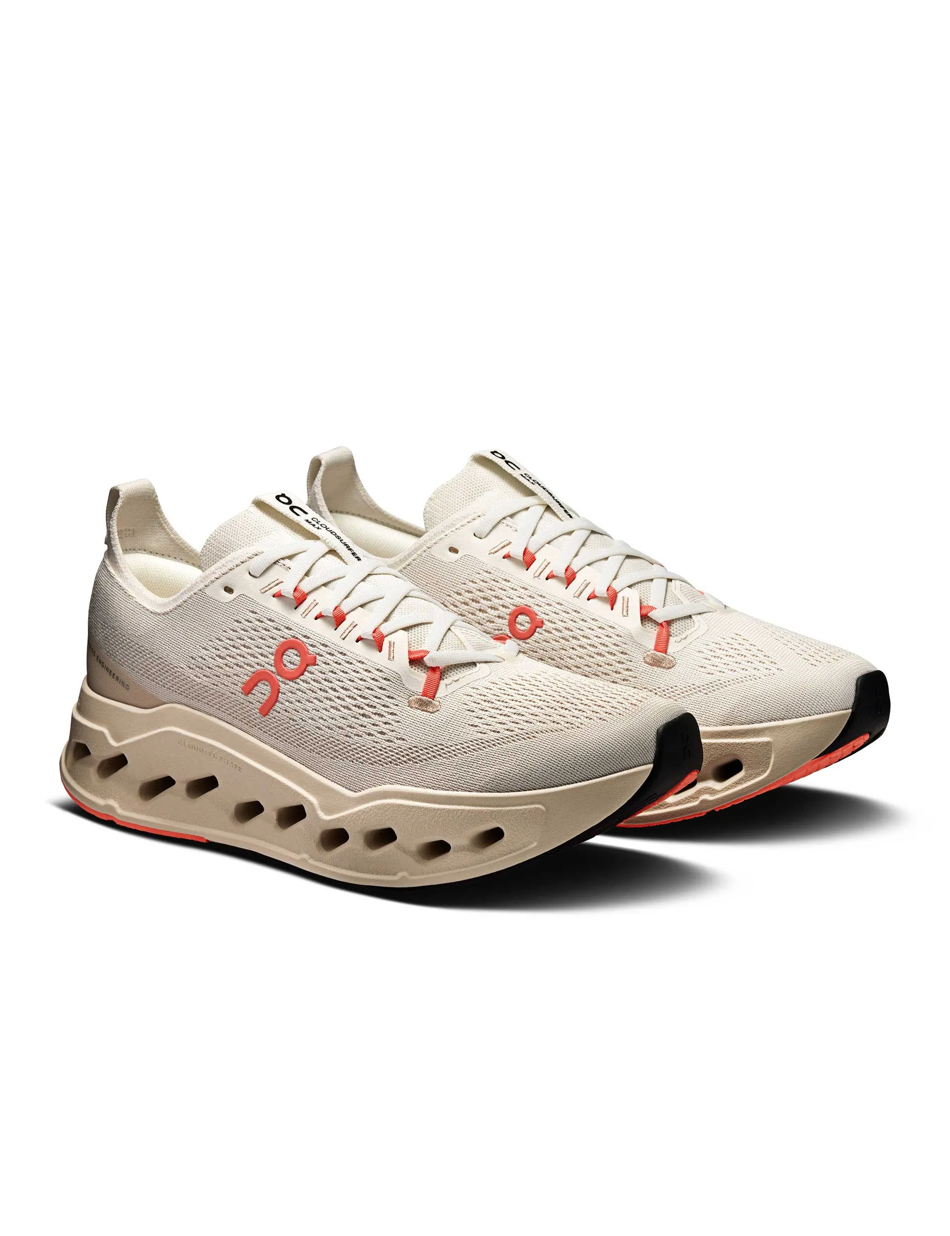 Cloudsurfer Max - Ivory/Salmon cold weather running shoe situation