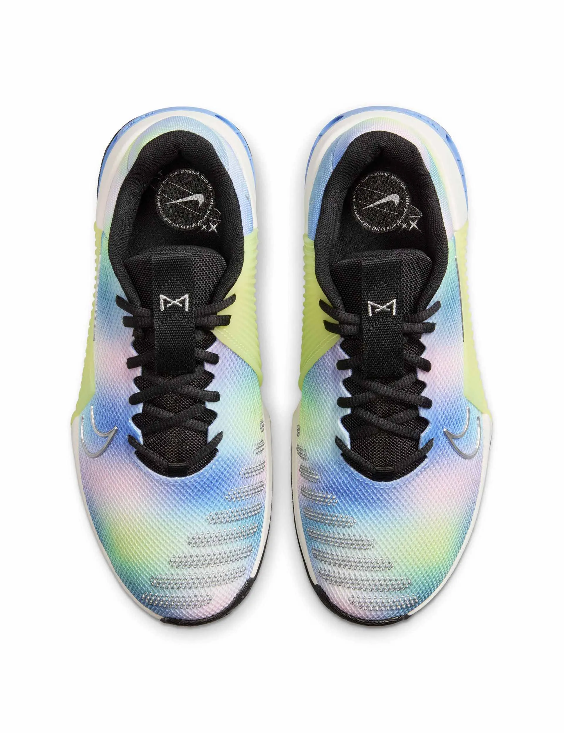 Metcon 9 SE Shoes - Black/Light Lemon Twist/Royal Pulse/Metallic Silver Elastic Fit