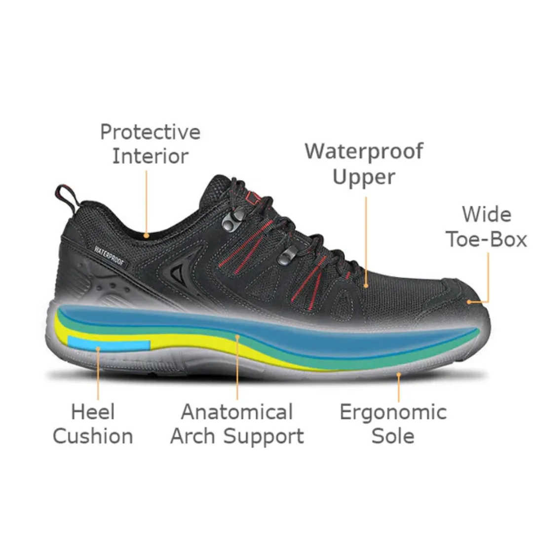 Neutral Arch Foot Fresh Orthofeet - Moravia Waterproof - Black
