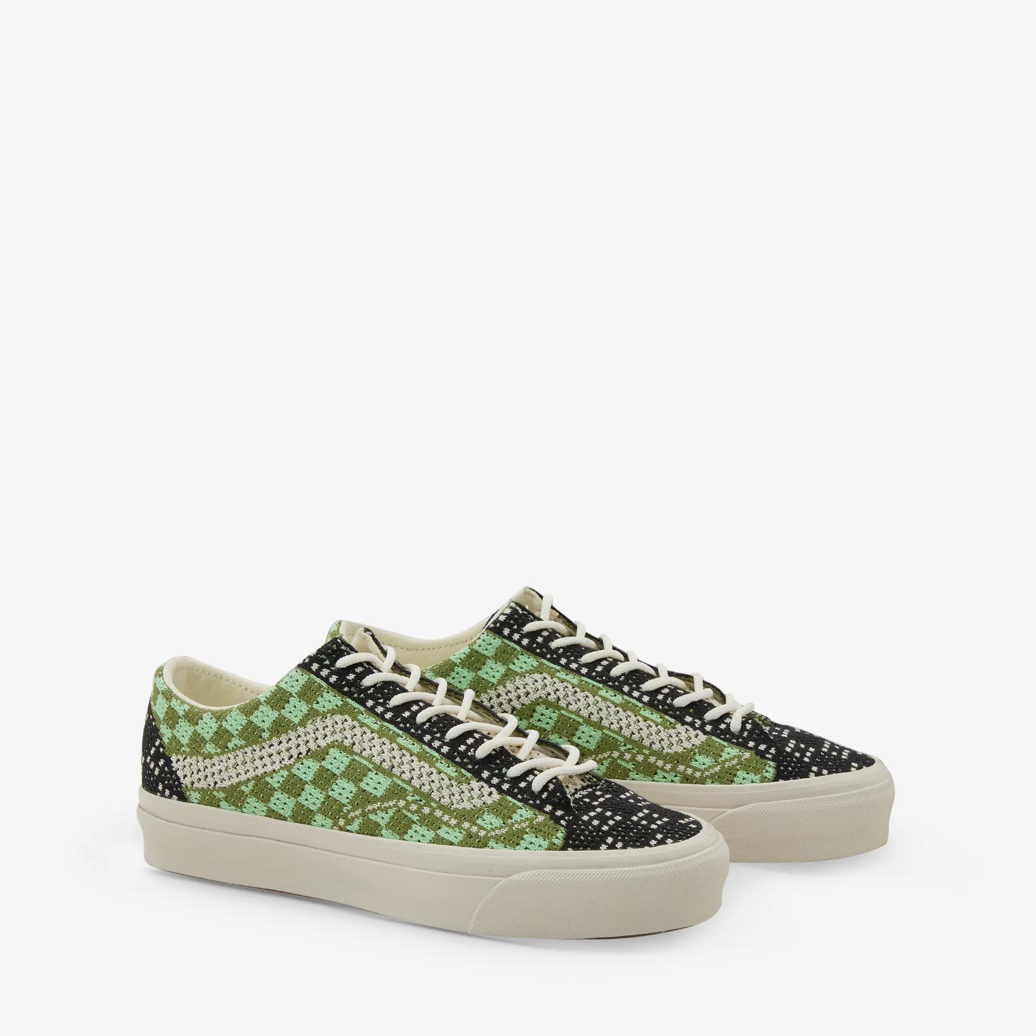 OTW Old Skool 36 Engineered Knit Tap Shoe Green Stretch Woven Collar