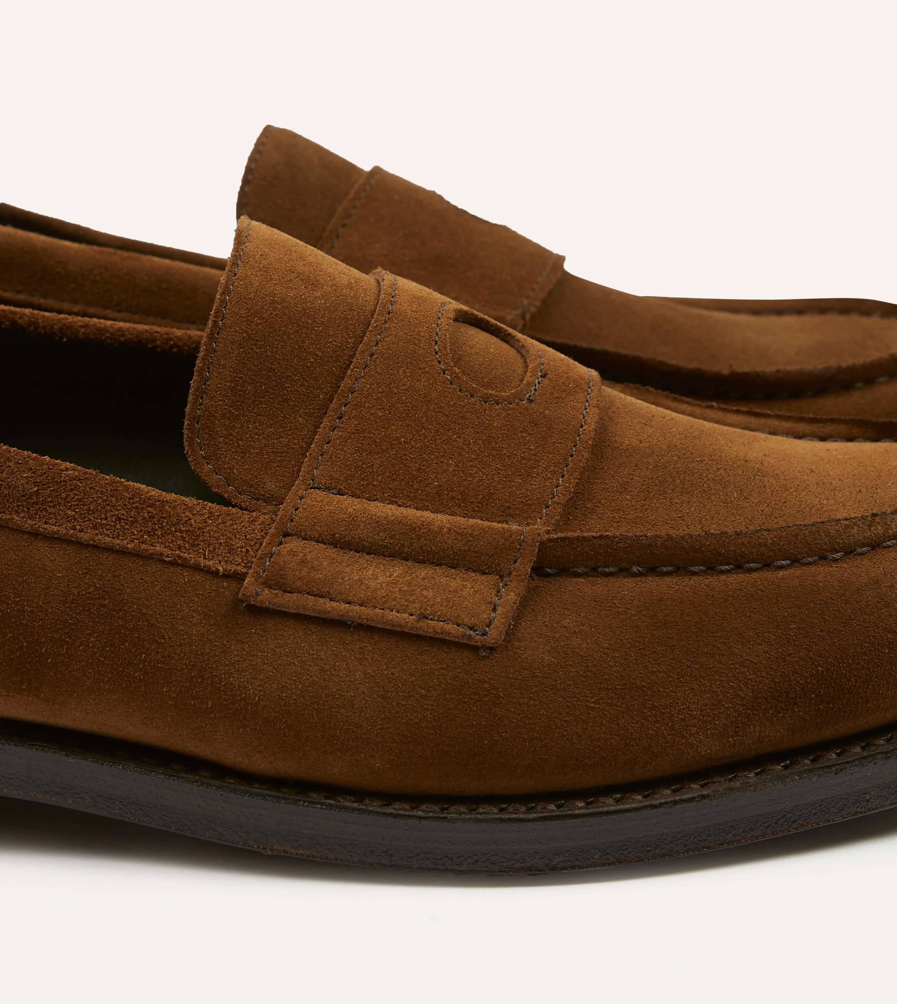 Snuff Suede Charles Goodyear Welted Penny Loafer Music Festival