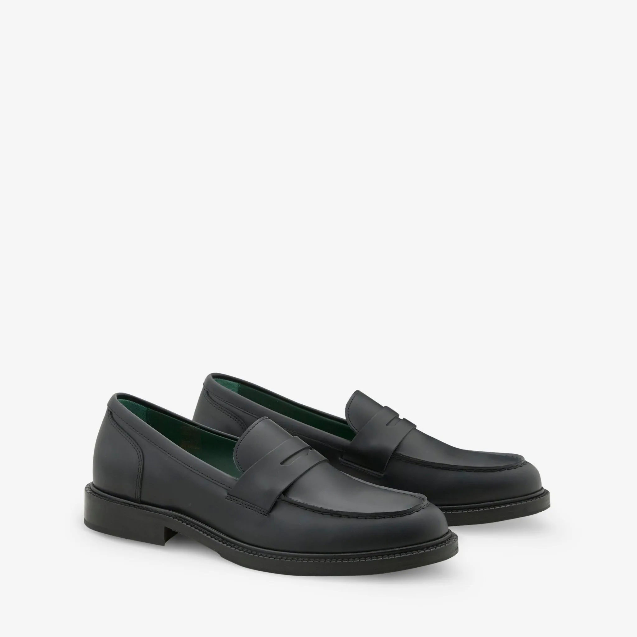 Urban Classic Winter Cozy Women's Townee Penny Loafer Black Polido Leather