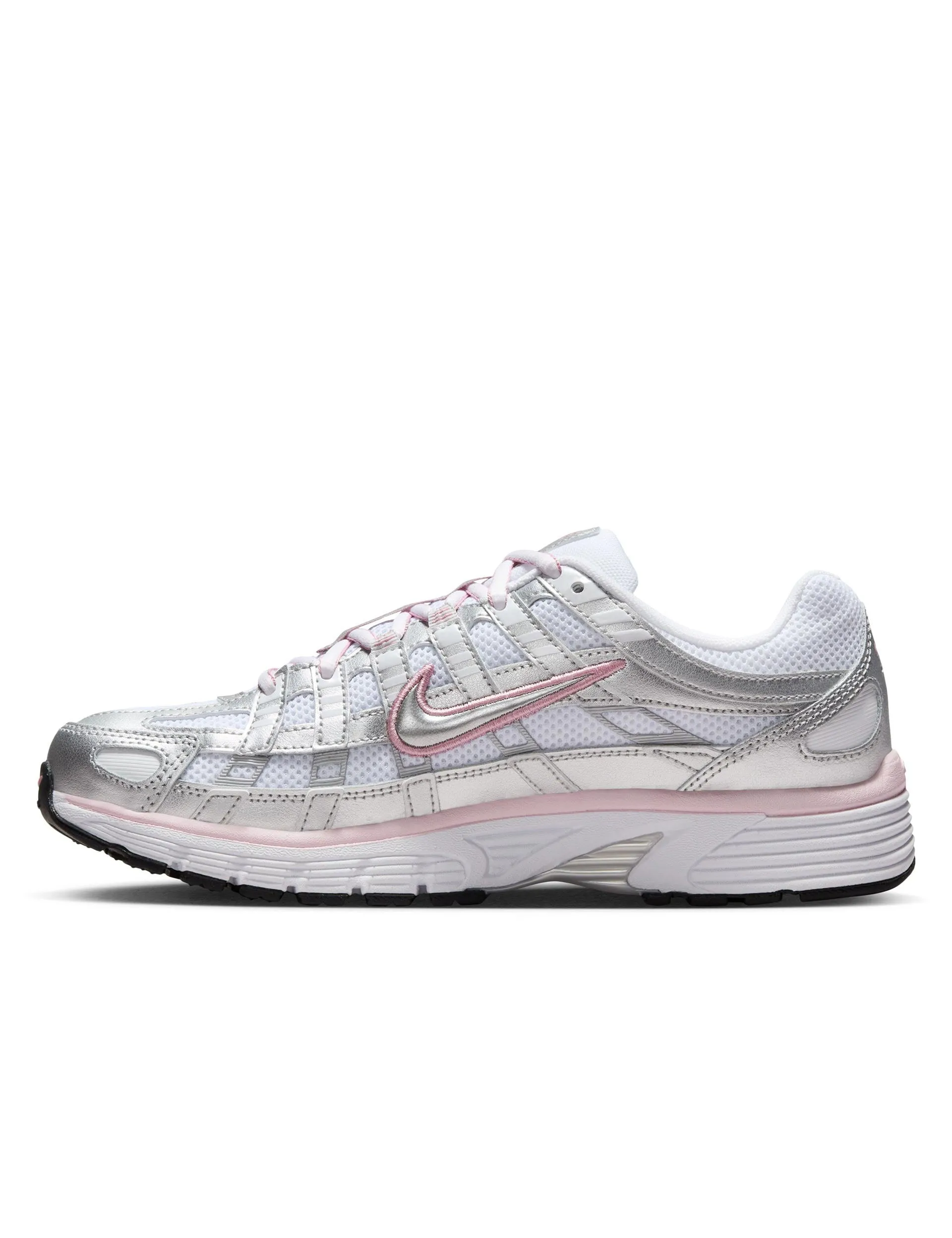 Secure fit P-6000 Shoes - White/Metallic Silver/Elemental Pink