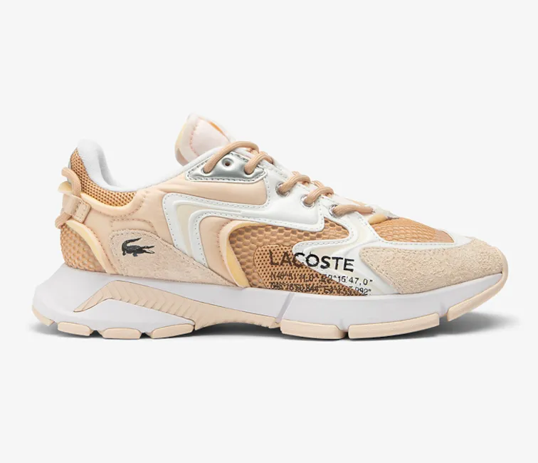 Ultra Run Men??s Lacoste L003 Neo 124 5 SMA (Light Tan/White)
