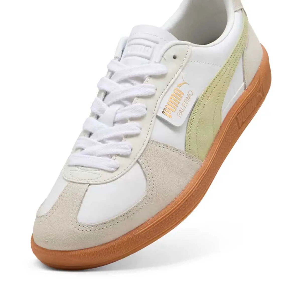 Palermo Leather 'Puma White Pistachio Green' Durable Build Hiking Trails