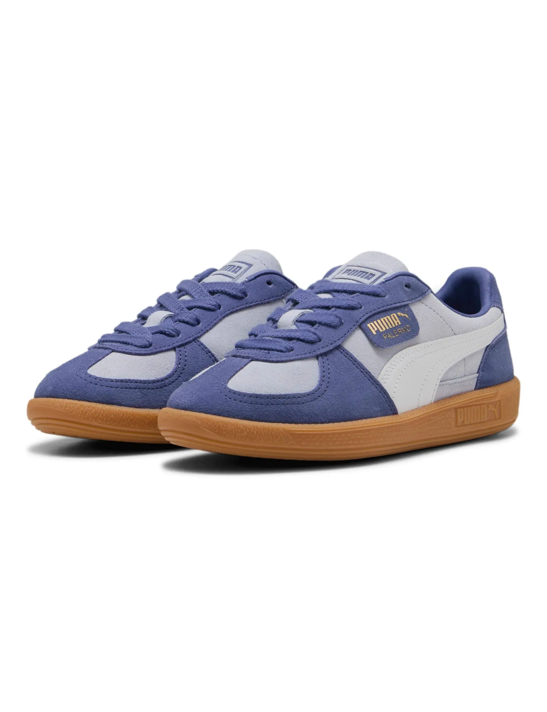 Lean Profile Water Resistant Material Palermo Sneakers - Cool Weather/Blue Crystal