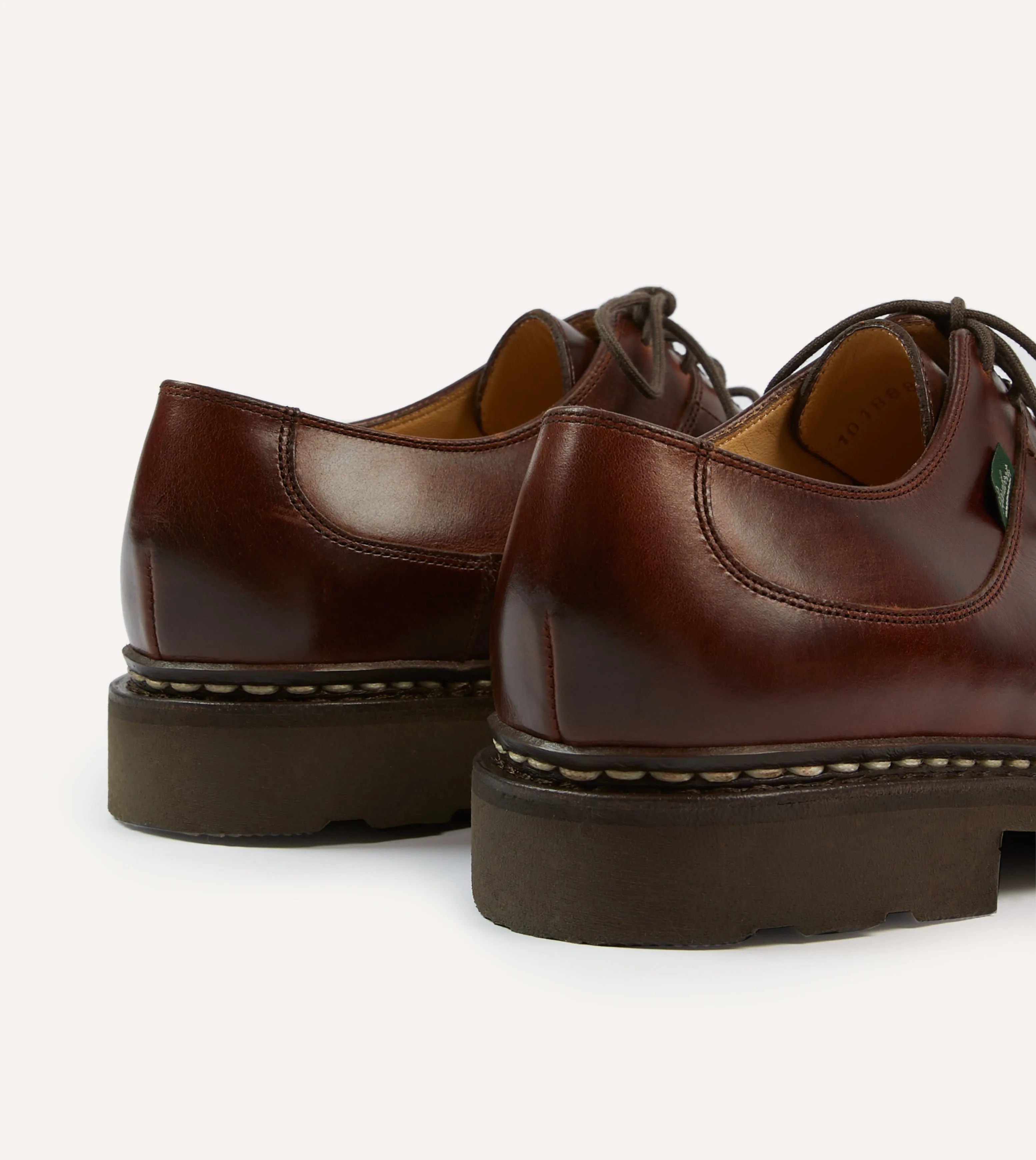 walkers' stability futuristic Paraboot Avignon Brown Leather Derby Shoe