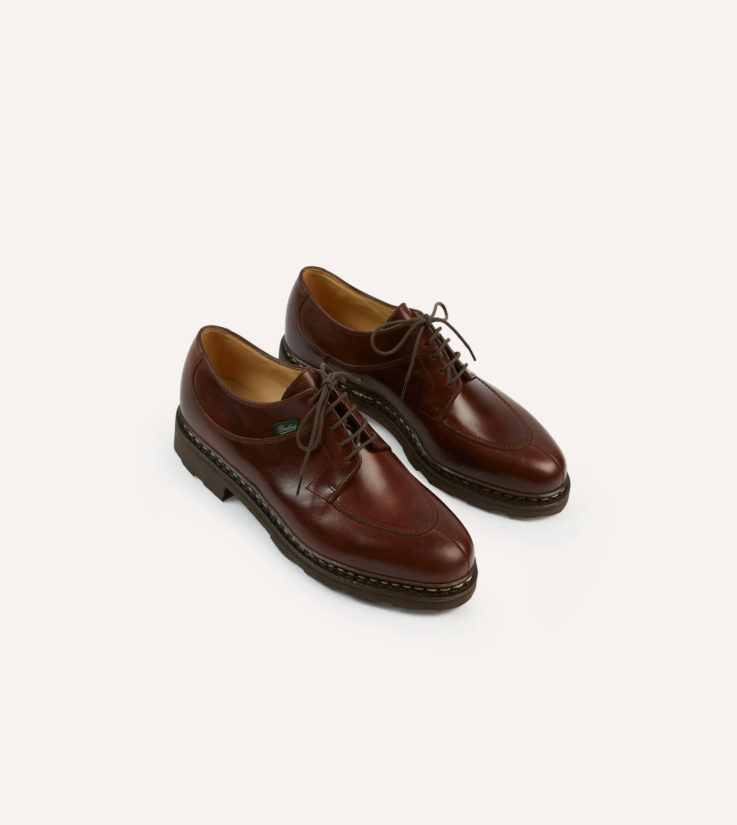 matching students' Paraboot Avignon Brown Leather Derby Shoe