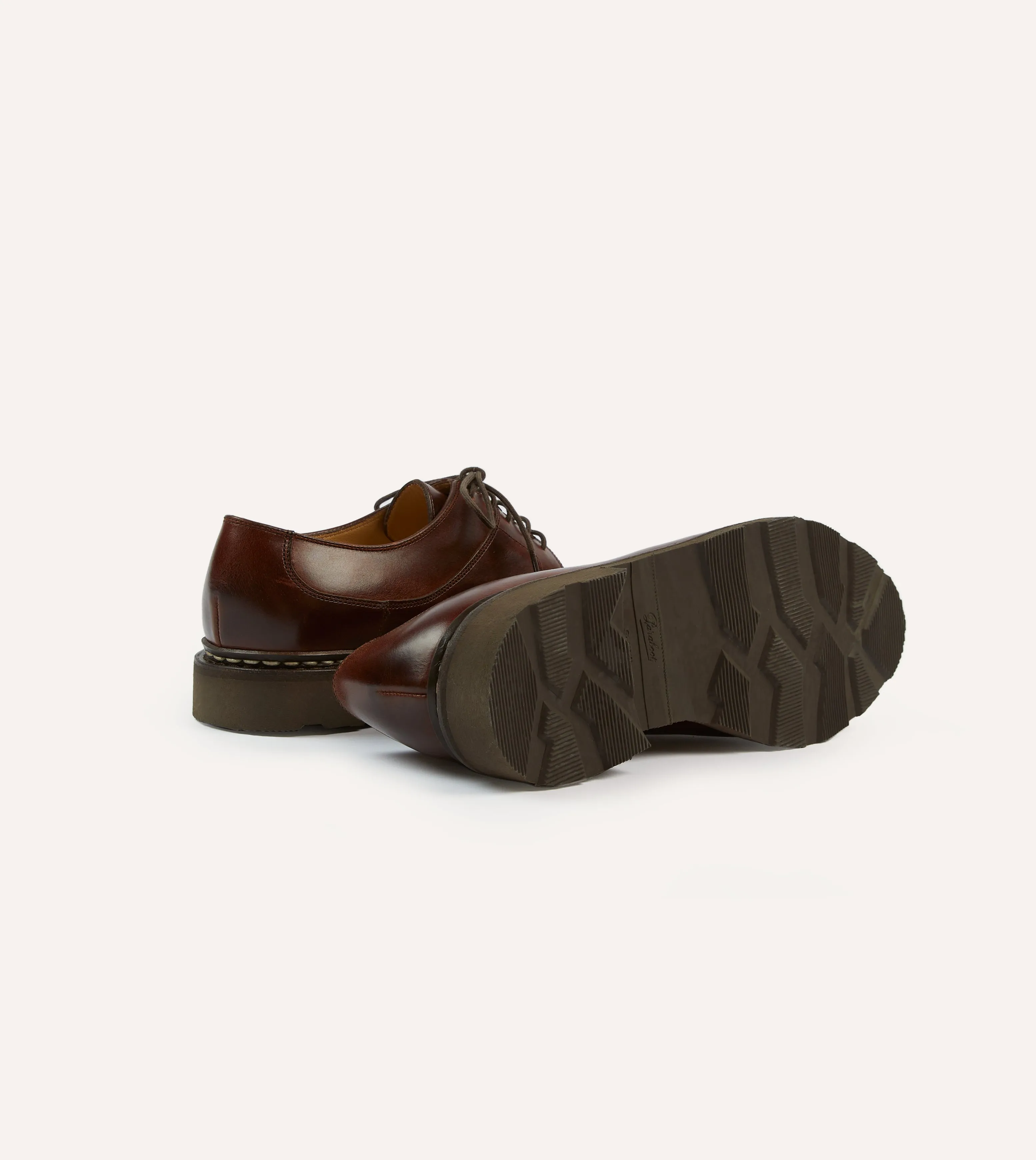 Paraboot Avignon Brown Leather Derby Shoe narrow - fit Skiing