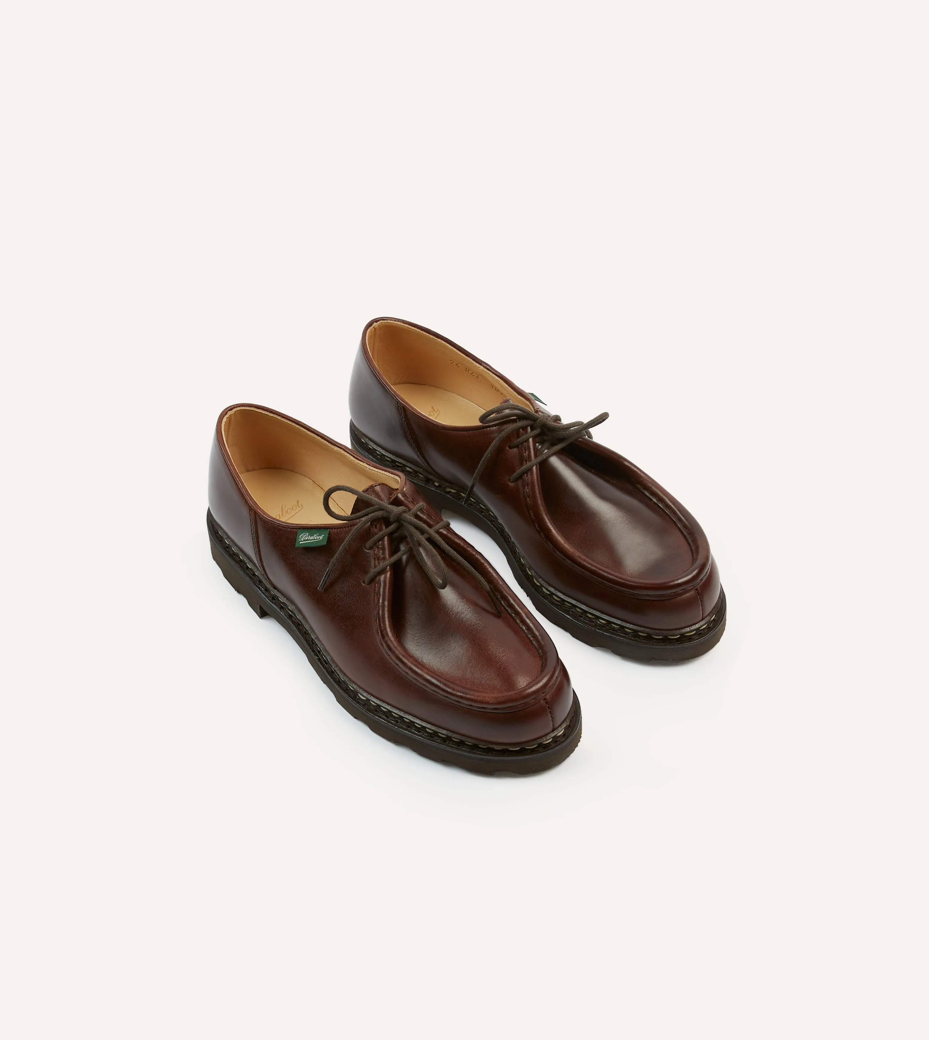 Muted Dynamic look Paraboot Michael Brown Leather Derby Shoe