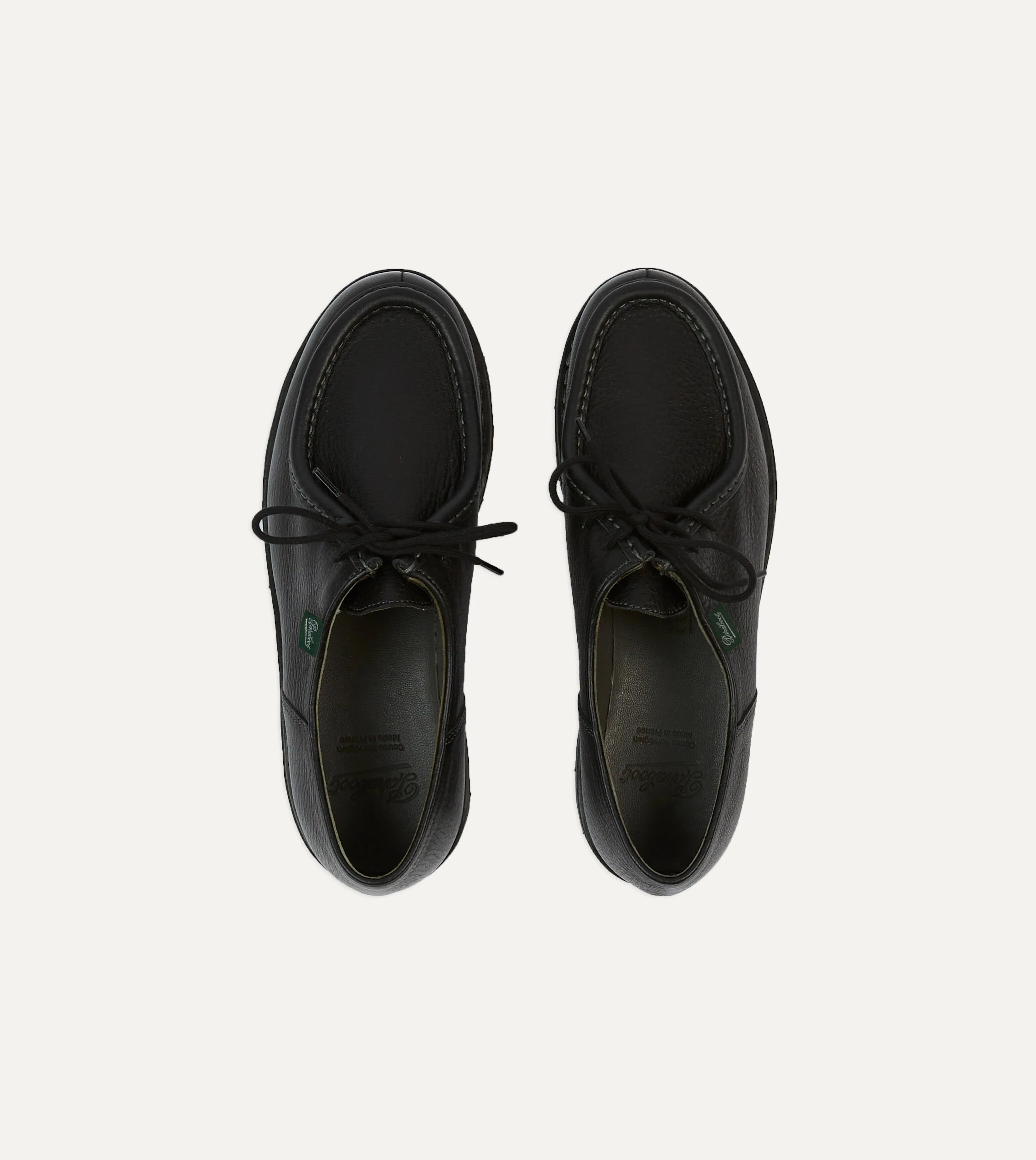 Glam stability golf shoes Paraboot Michael Noir Deer Leather Derby Shoe