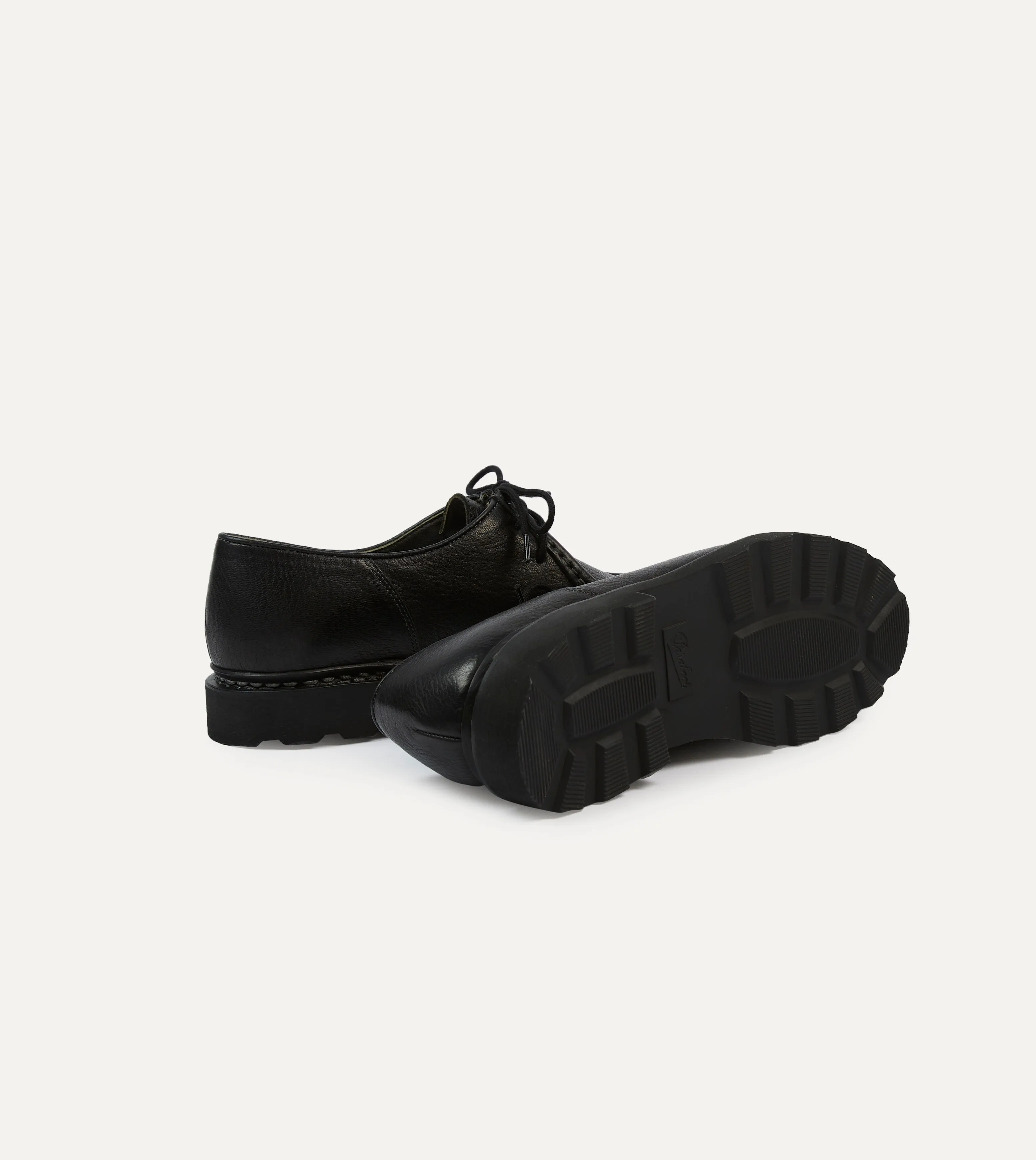 Fashion-forward materials Warm in winter Paraboot Michael Noir Deer Leather Derby Shoe
