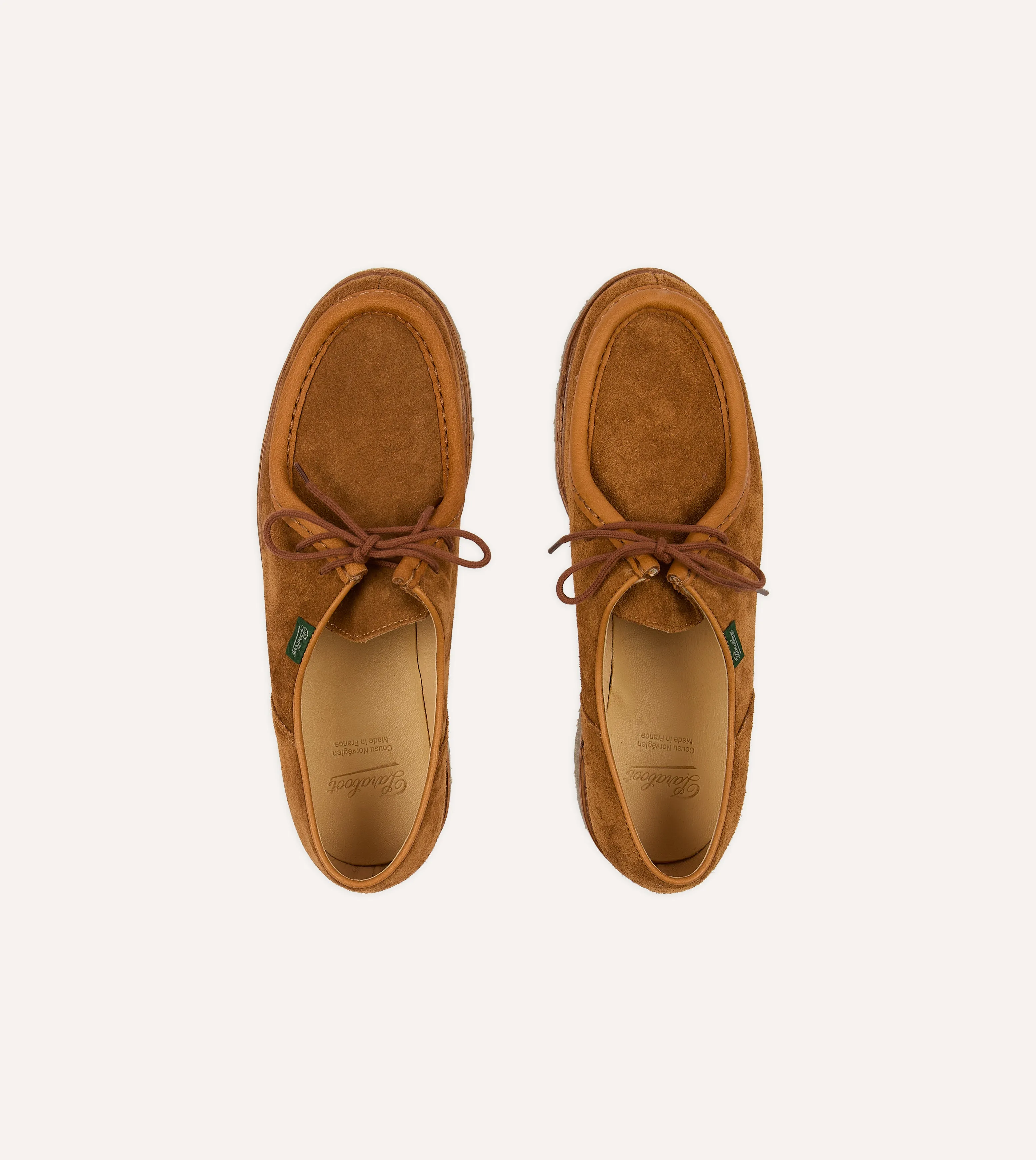 junior - style office workers Paraboot Michael Whiskey Suede Derby Shoe