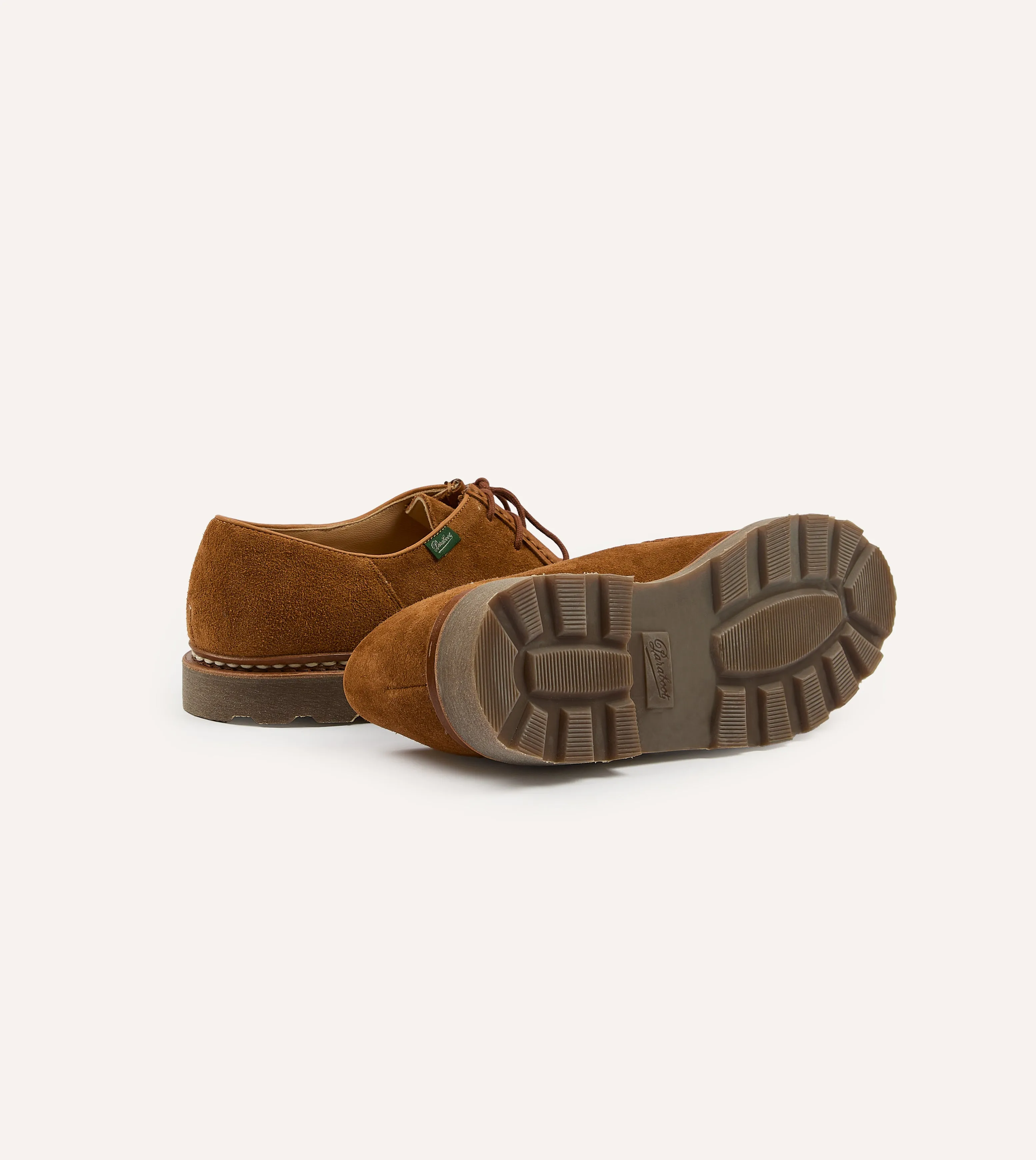 Stylish Sole Paraboot Michael Whiskey Suede Derby Shoe