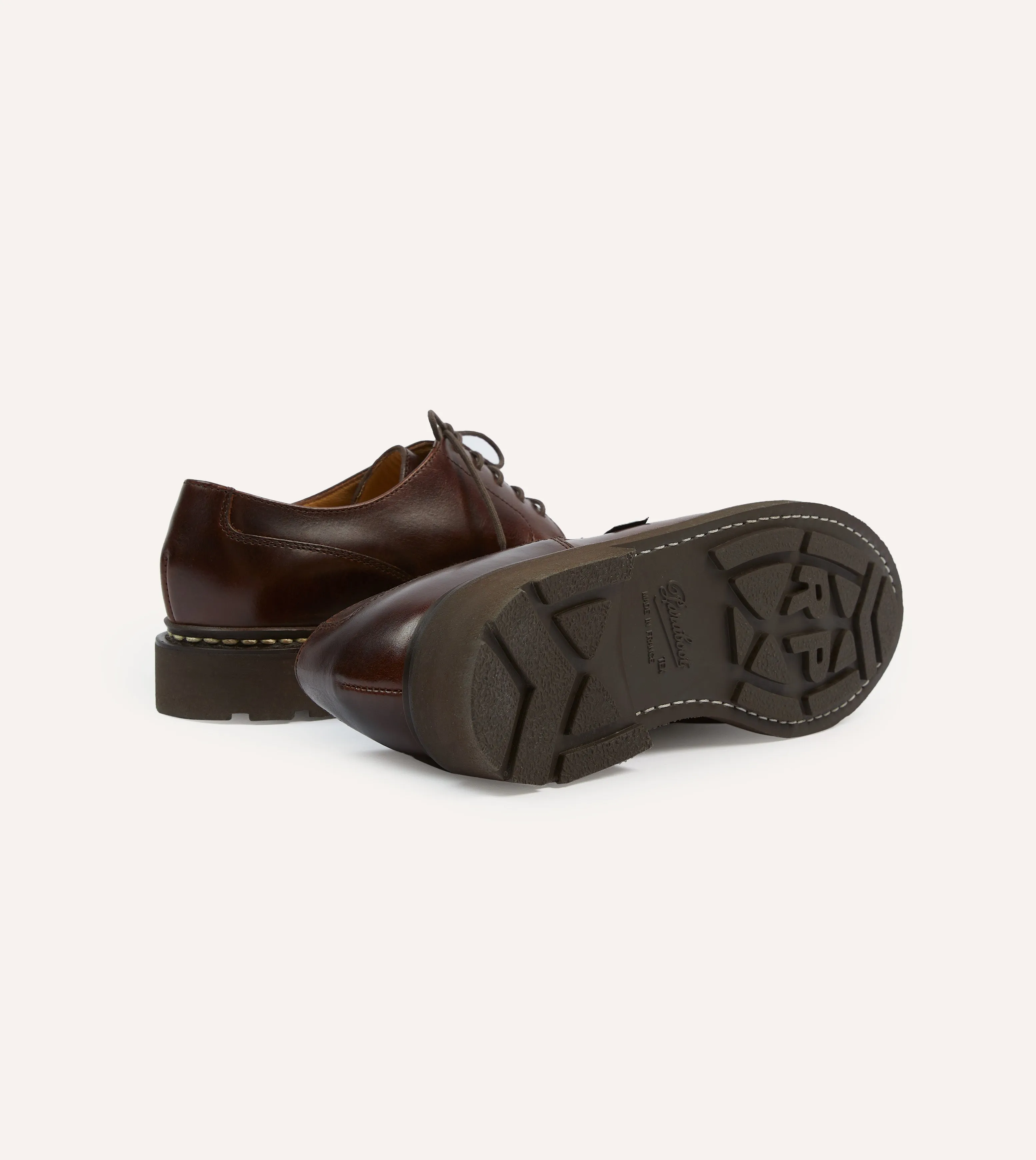 Maximum Cushioning Casual Elegance Paraboot Villandry Brown Calf Leather Derby Shoe