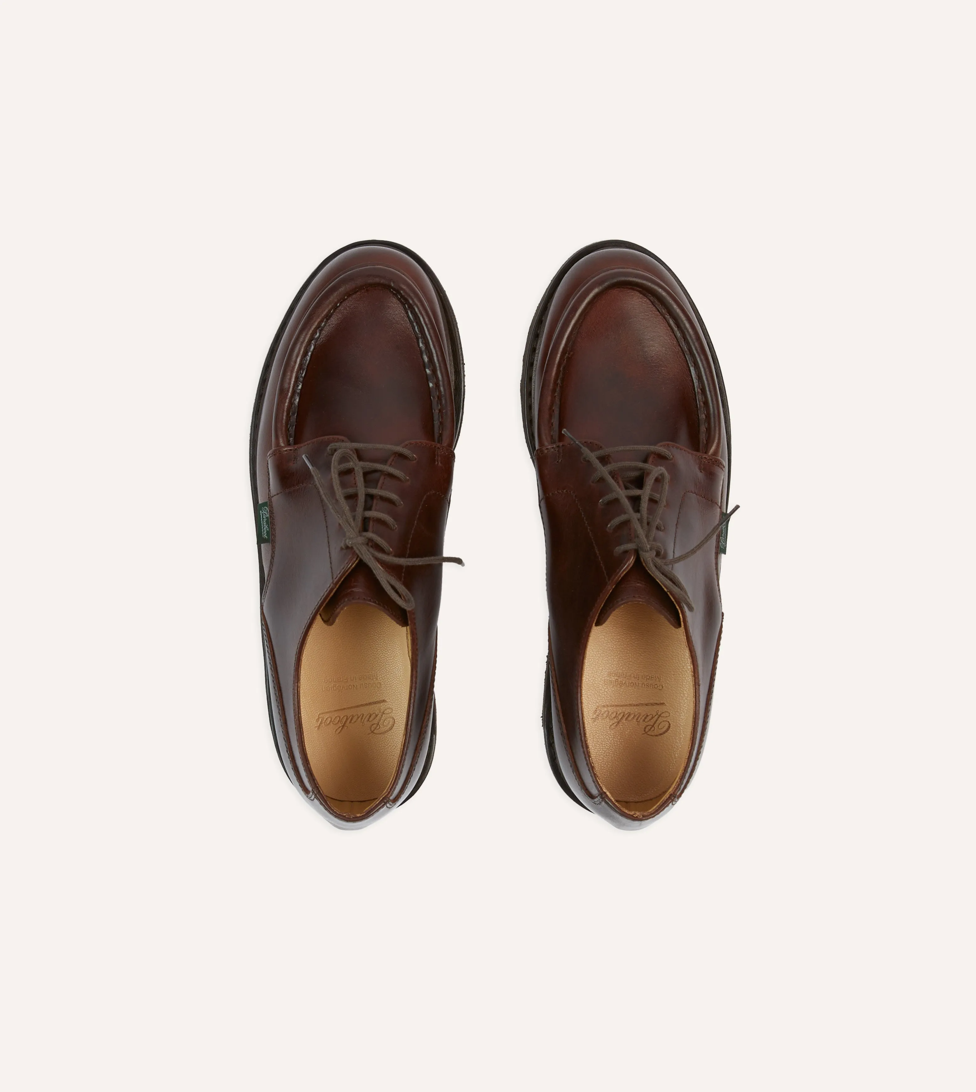 Neutral first Paraboot Villandry Brown Calf Leather Derby Shoe