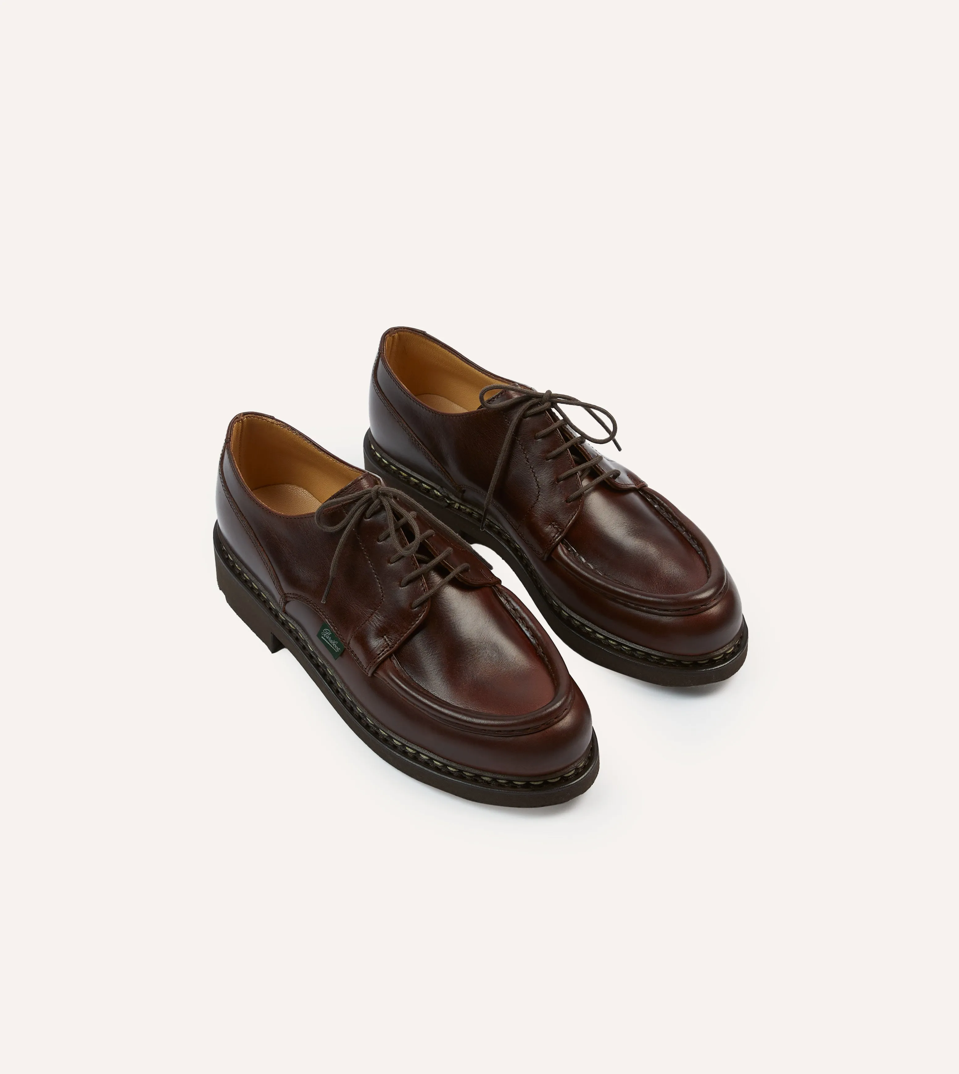 performer Paraboot Villandry Brown Calf Leather Derby Shoe