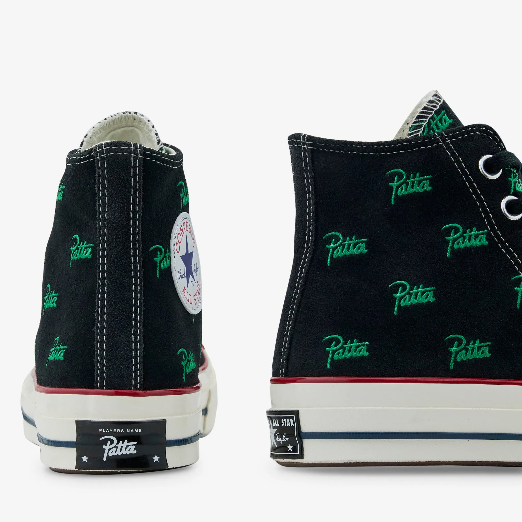 Patta x Chuck '70 Hi Black | Jolly Green Abrasion resistant