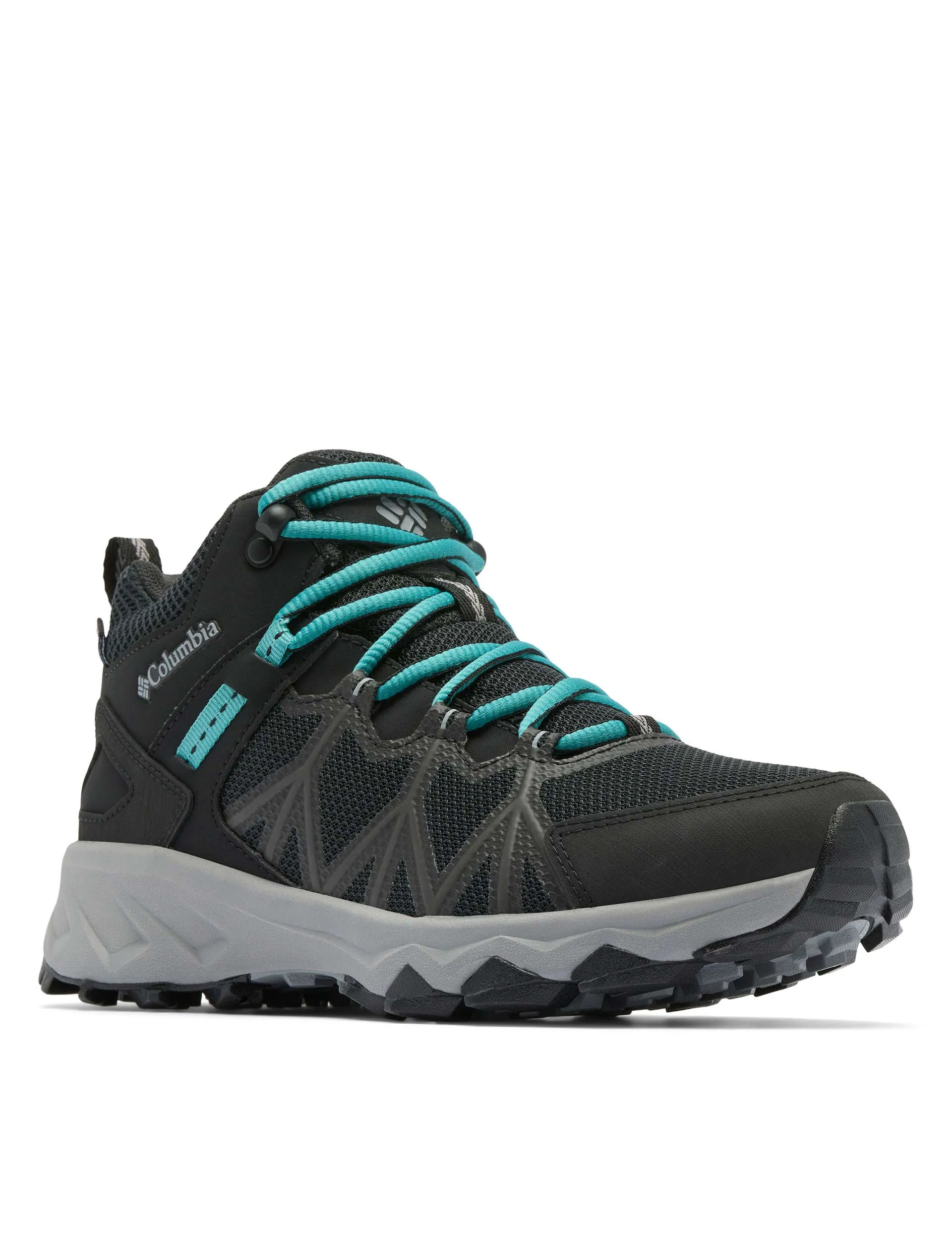 Peakfreak II Mid Outdry Hiking Shoe - Black/Teal Layered Support
