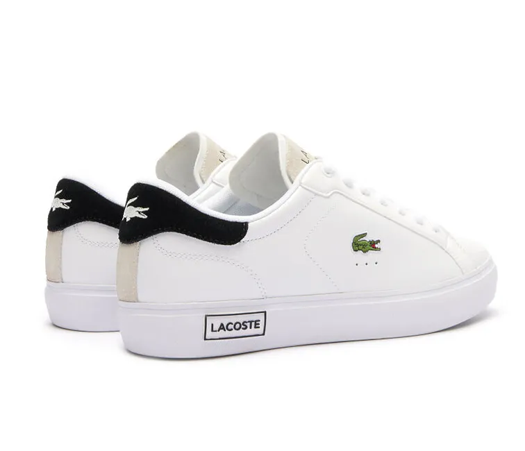 Men's Lacoste Powercourt 124 2 SMA (White/Black) Flex Pattern Low noise