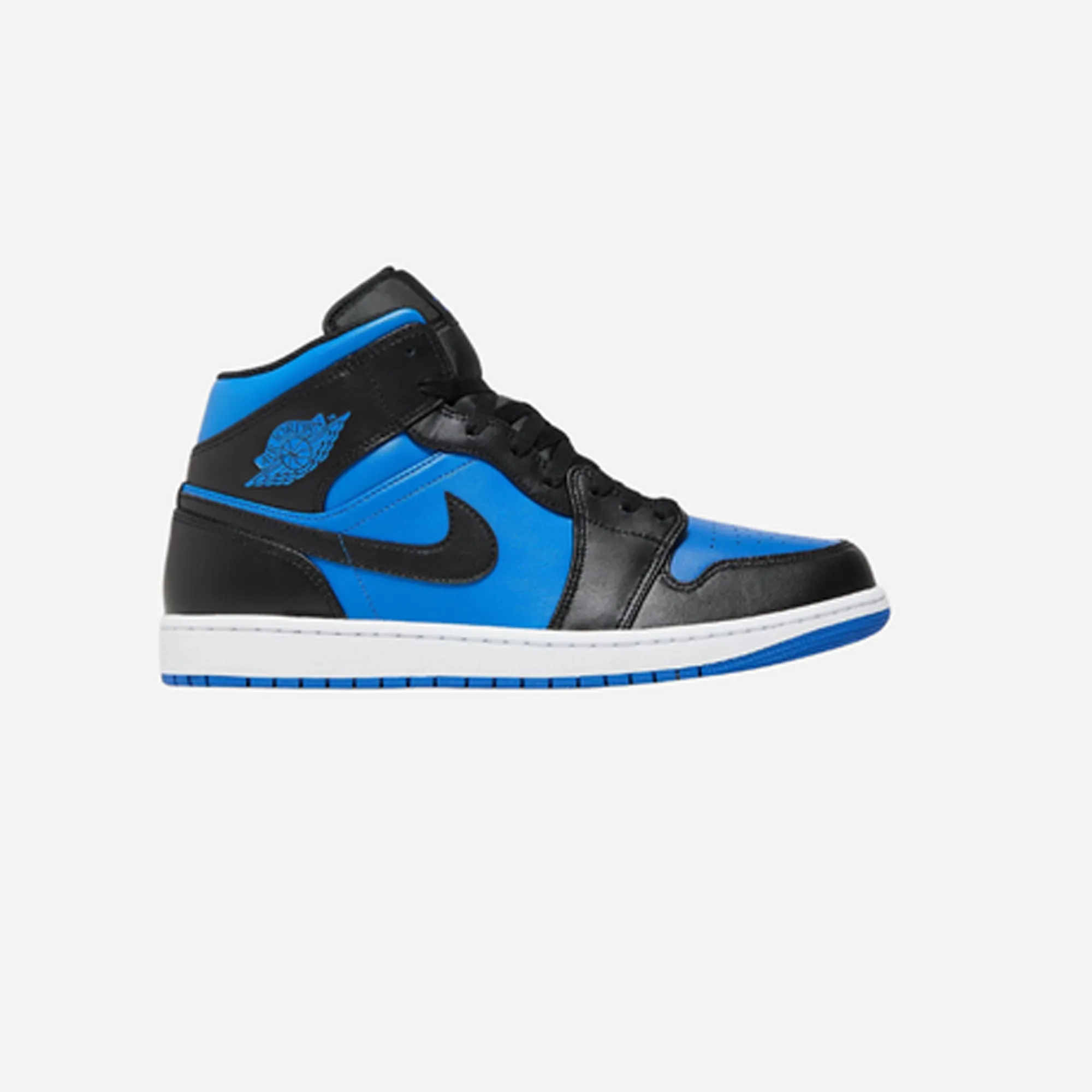Long Comfort Wide Toe Box Engineering Nike Air Jordan 1 Mid Black Royal Blue