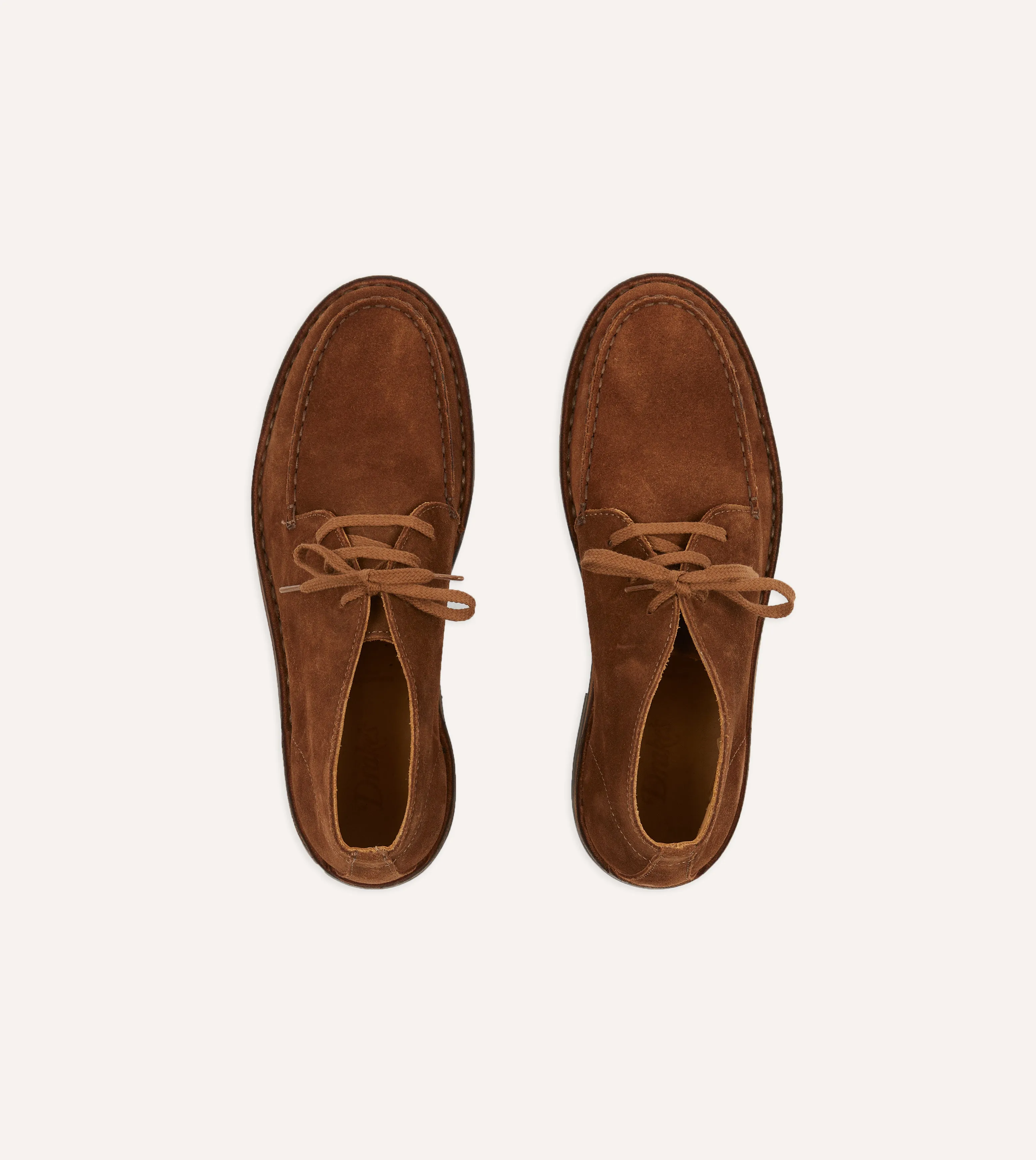 Crosby Moc-Toe Chukka Boot Light Brown Roughout Suede with Rubber Sole Unique cushioning bodybuilders' stability