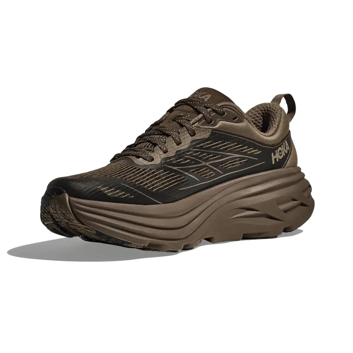 Stealth/Tech Bondi 8 Caged 'Umber' Ultra Light Hiking Trails Arch Support Wellness Seekers