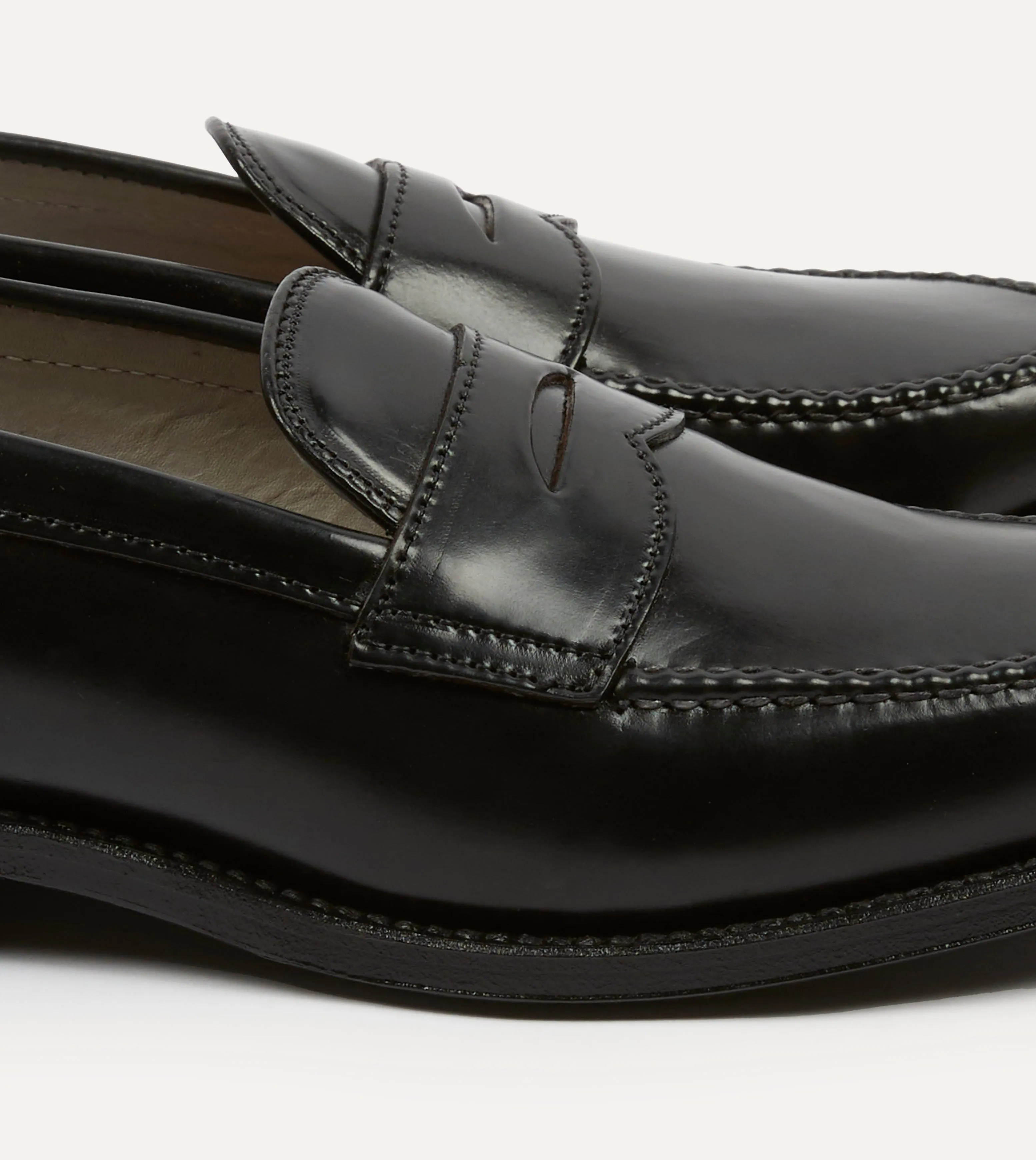 Antimicrobial Alden Black Cordovan Handsewn Leisure Loafer