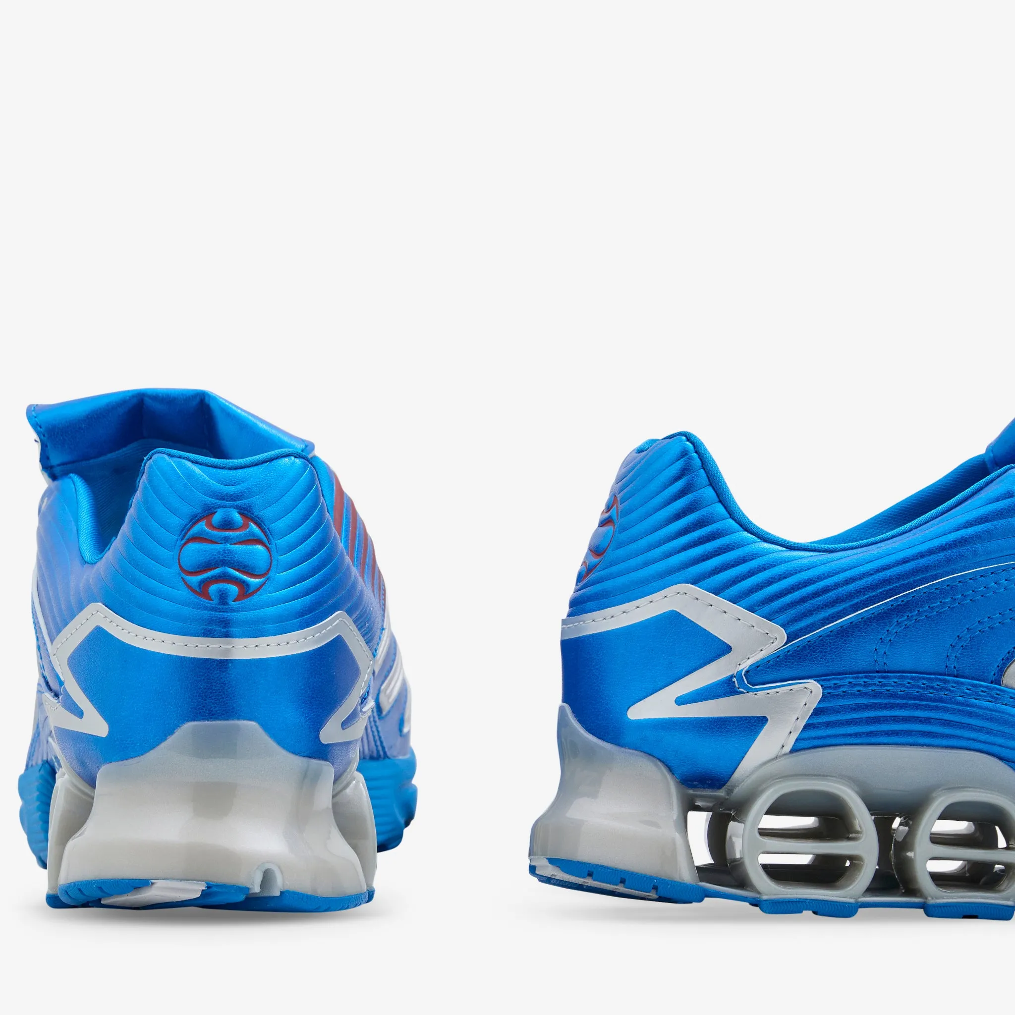 Running Inspired Flat Finish Predator Megaride Shock Blue | Silver Metallic | Better Scarlet