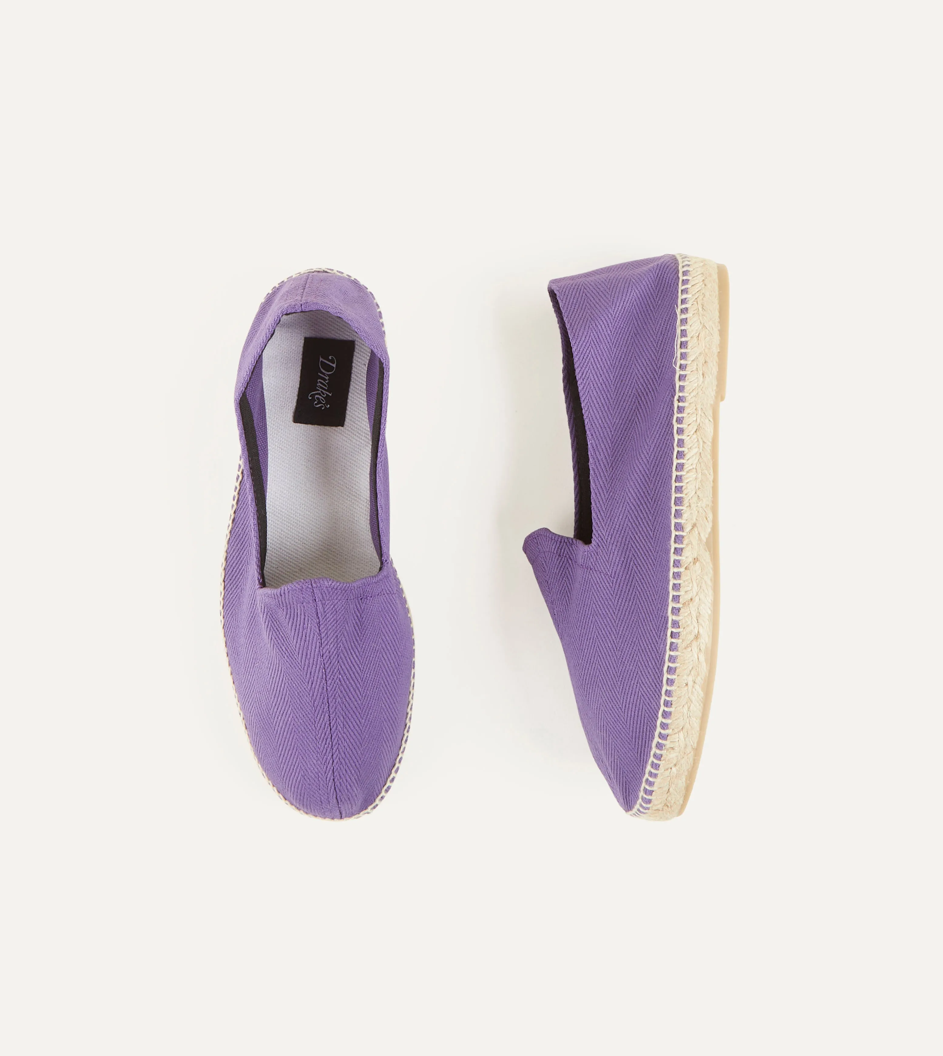 Purple Herringbone Cotton Espadrilles Iconic shock absorption