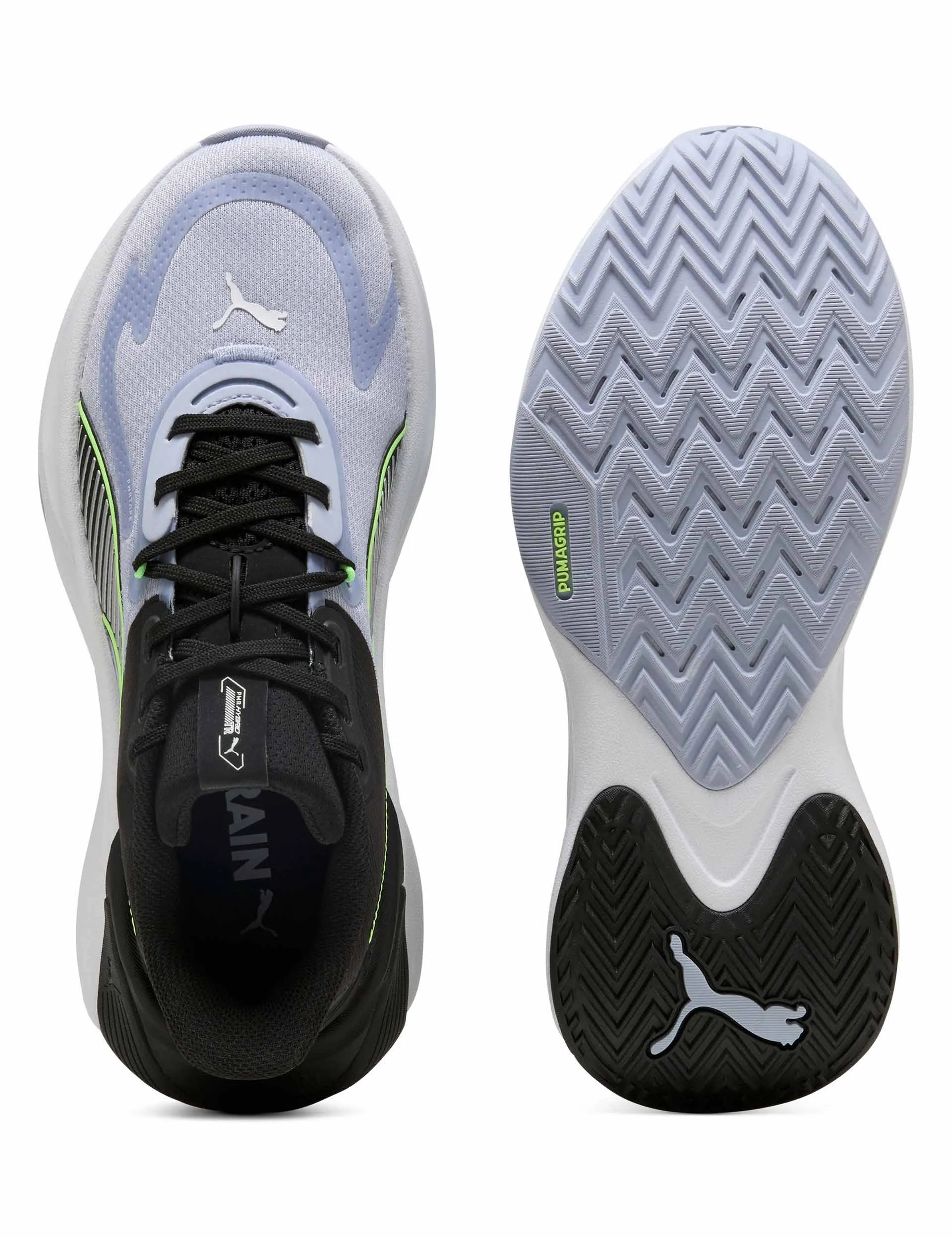Non Slip Heel Grip PWR Hybrid Training Shoes - Cool Weather/White/Green Glare