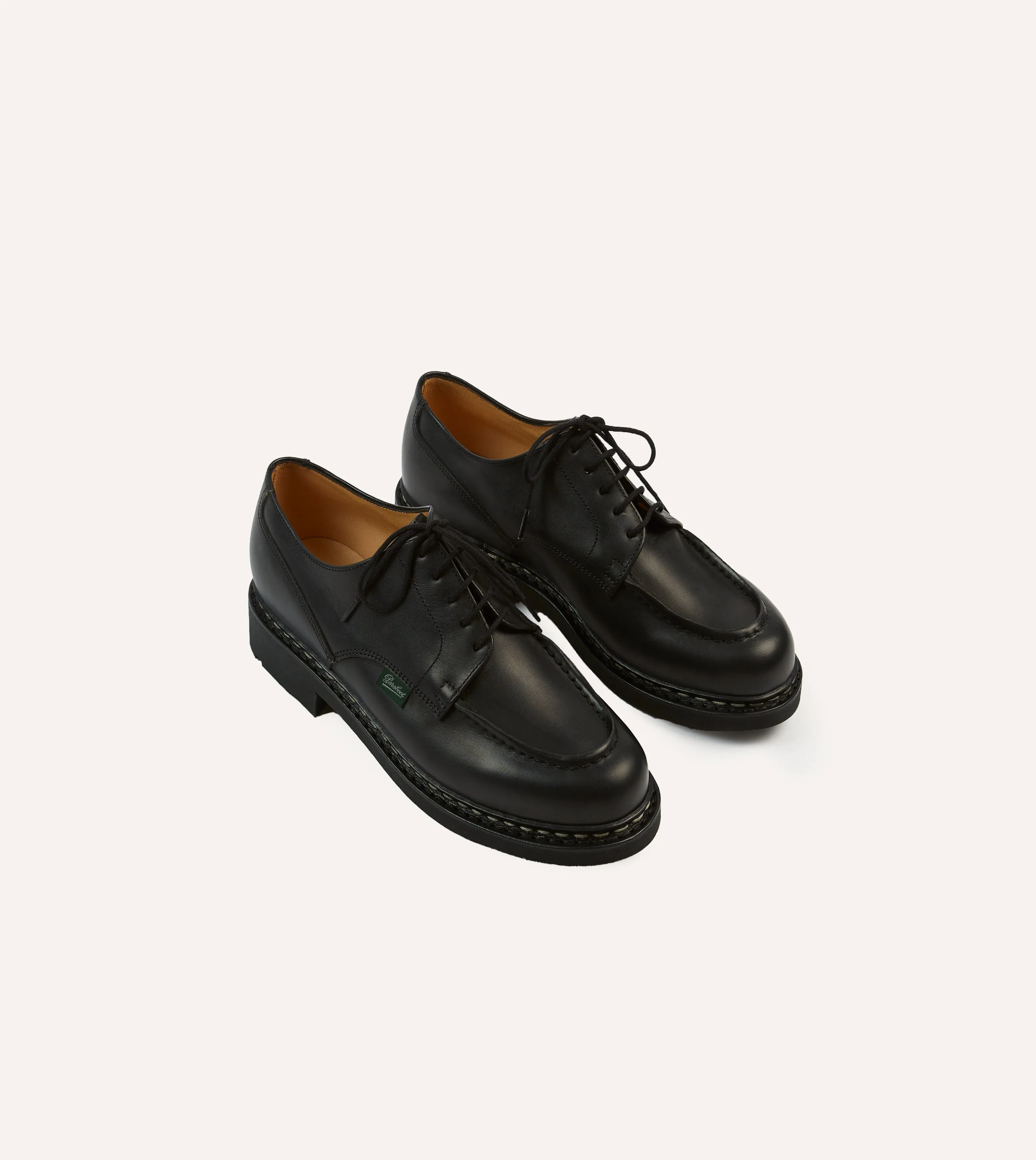 Supportive support Paraboot Chambord Black Leather Derby Shoe