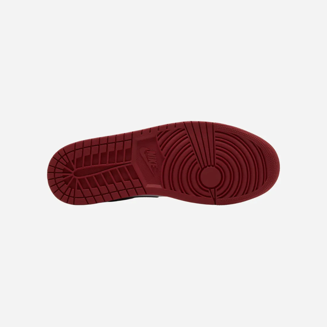 Nike Jordan 1 Mid Gym Red Mesh Fabric Comfort Leather