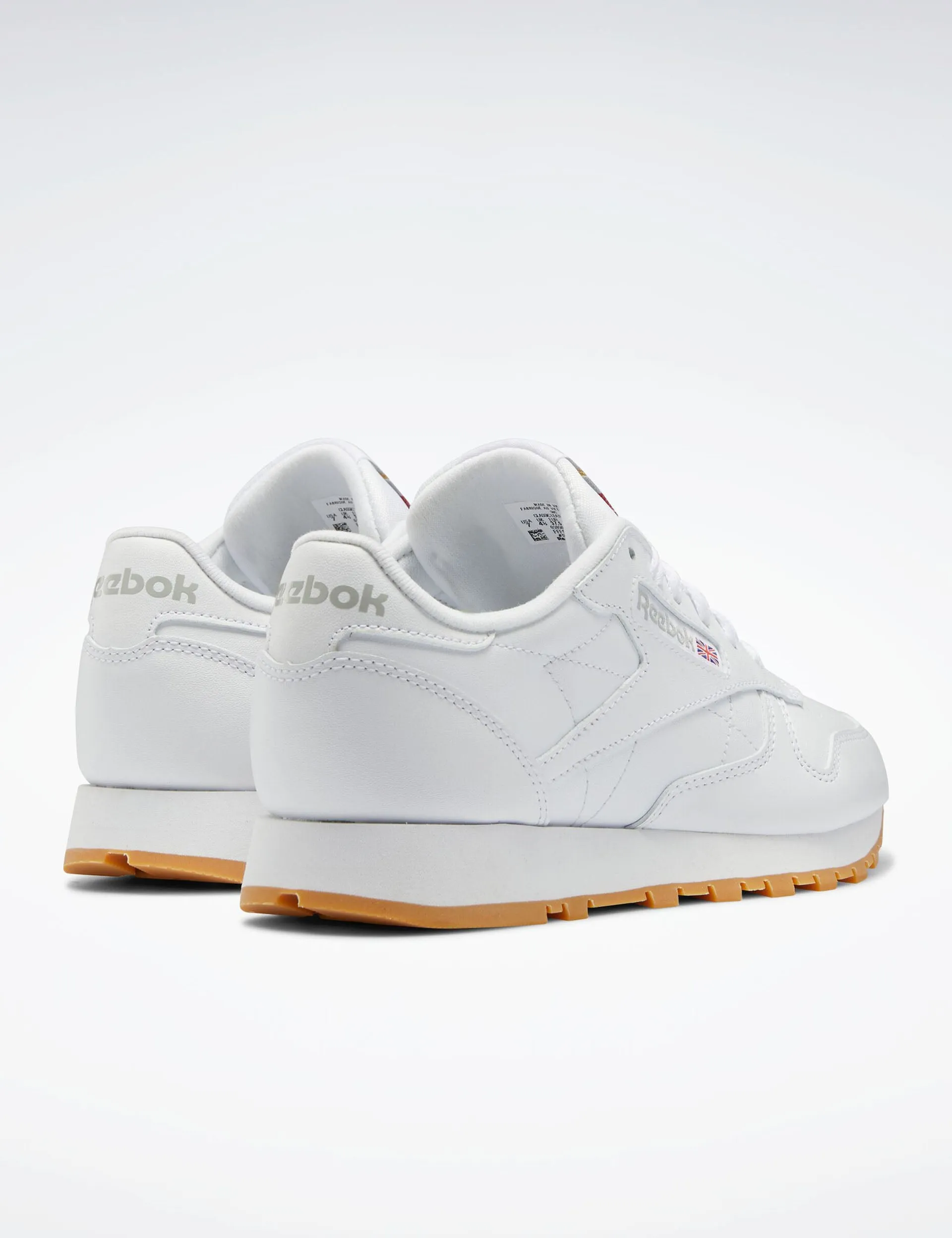 Motion Control Running Classic Leather Shoes - Cloud White/Pure Grey 3/Reebok Rubber Gum-03