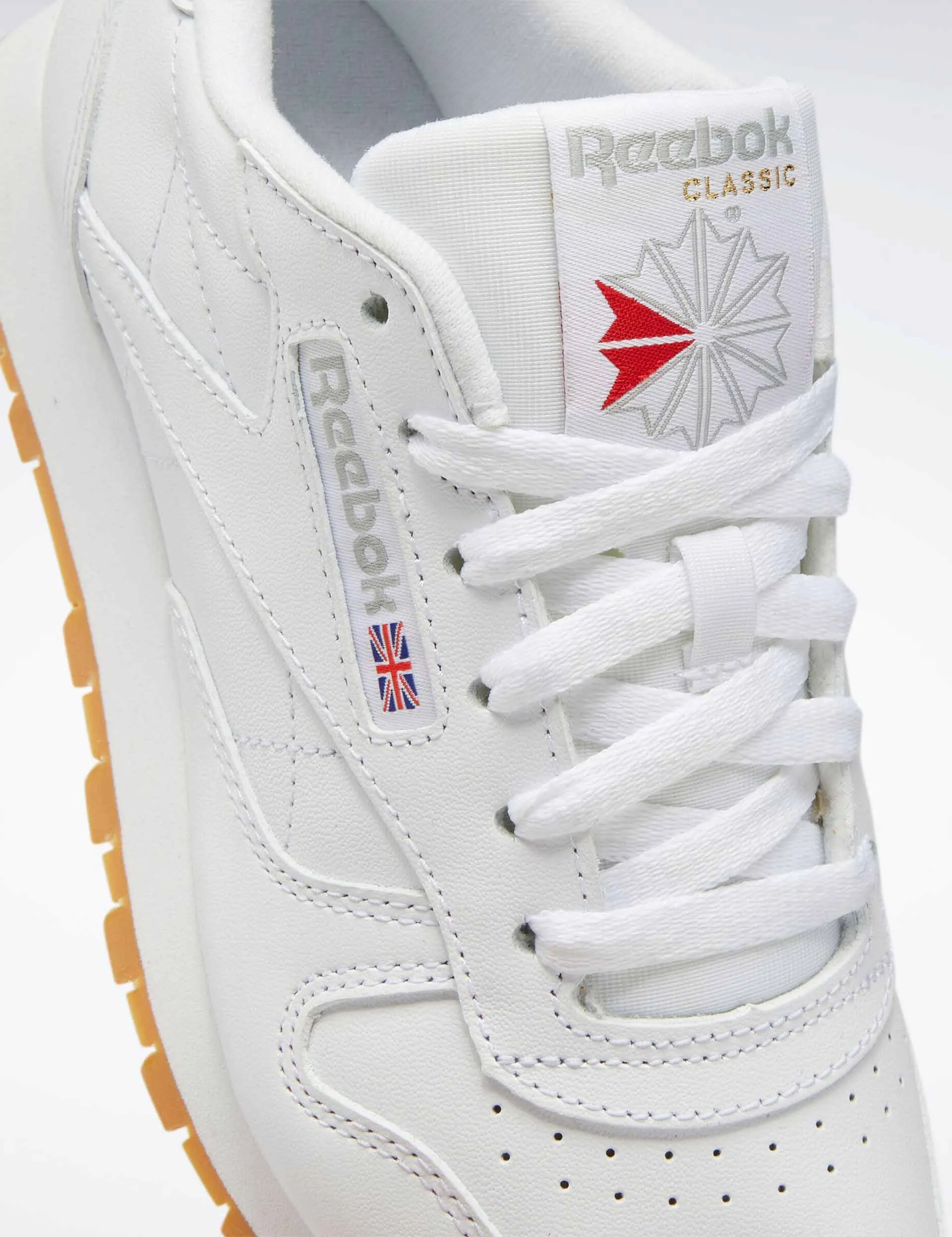 spring running continuous - running shoes Classic Leather Shoes - Cloud White/Pure Grey 3/Reebok Rubber Gum-03