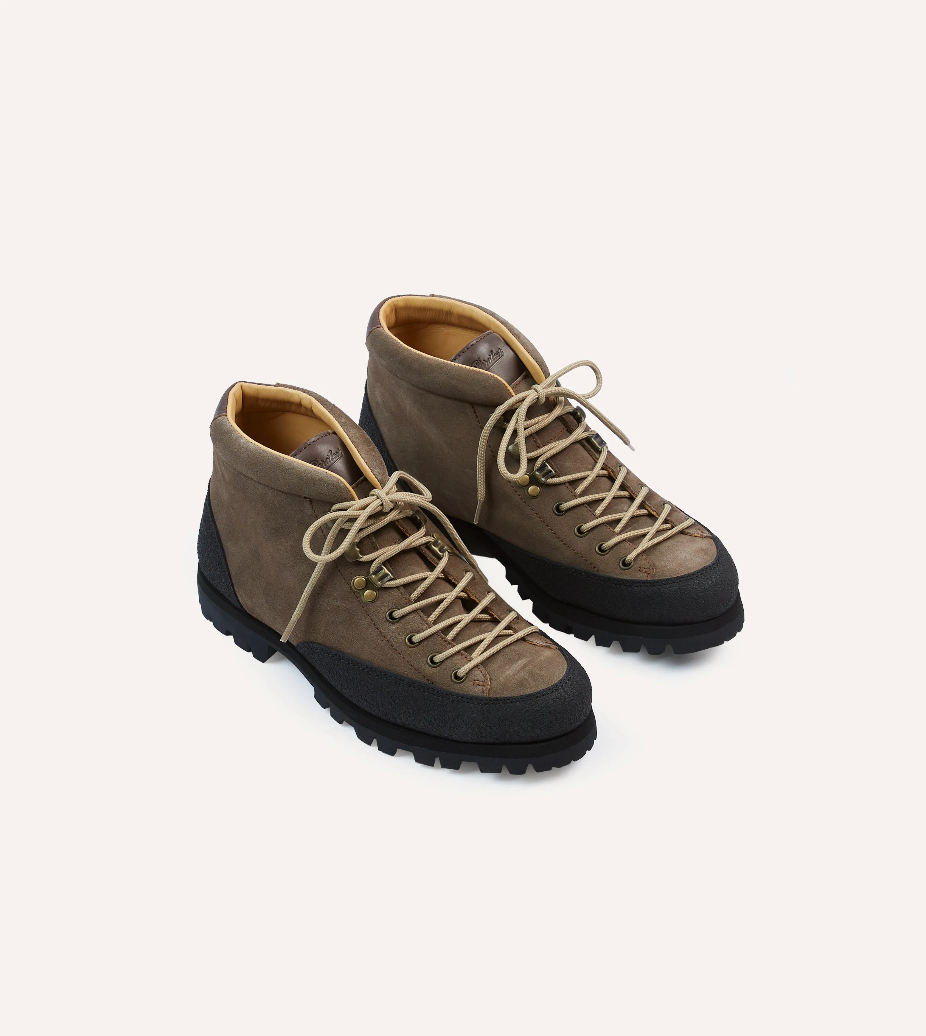 Paraboot Yosemite Brown Suede Hiking Boots bold - prints lining - type