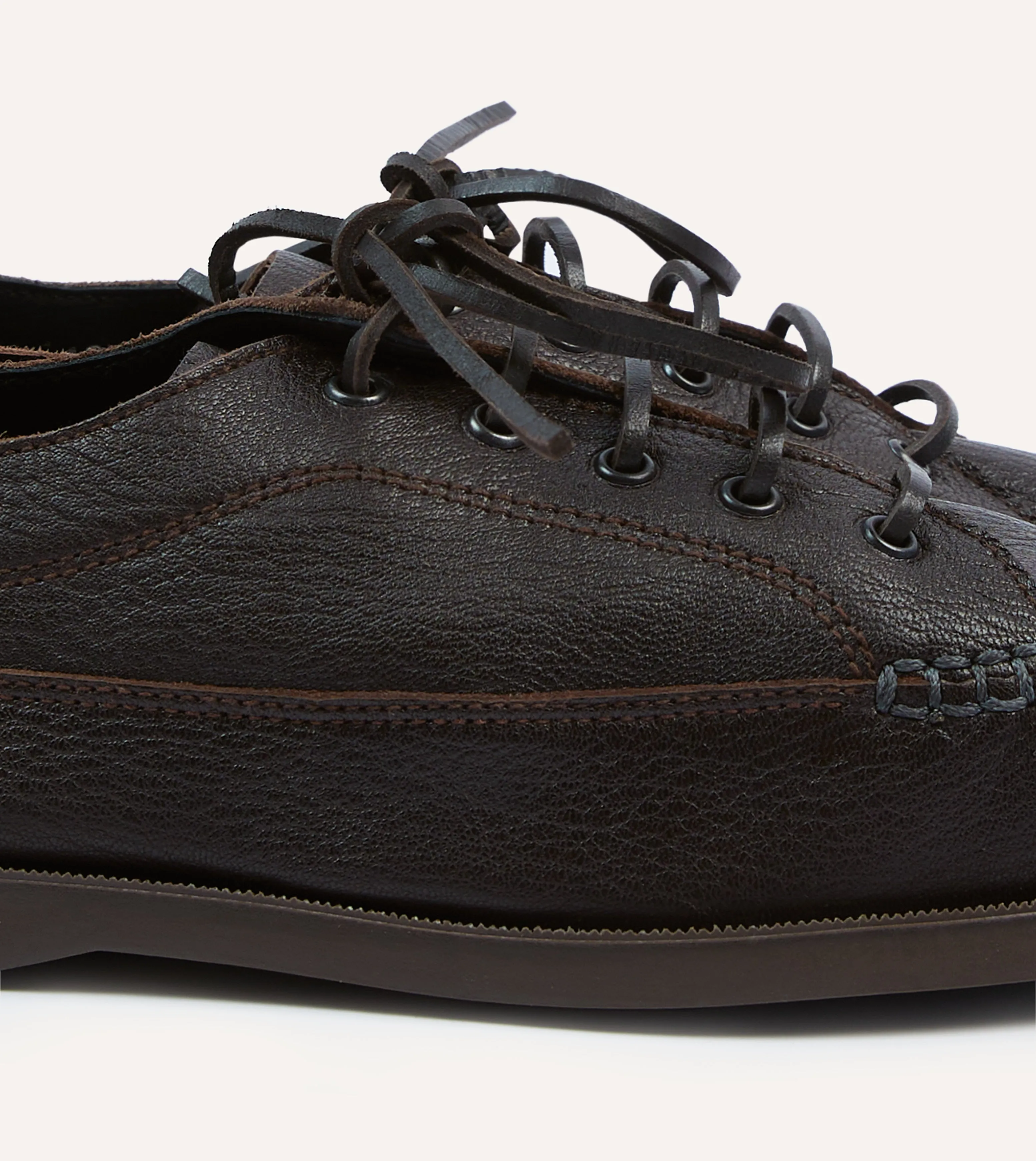 least breathable Classy durability Paraboot for Drake's Malibu Brown Deer Leather Boat Shoe