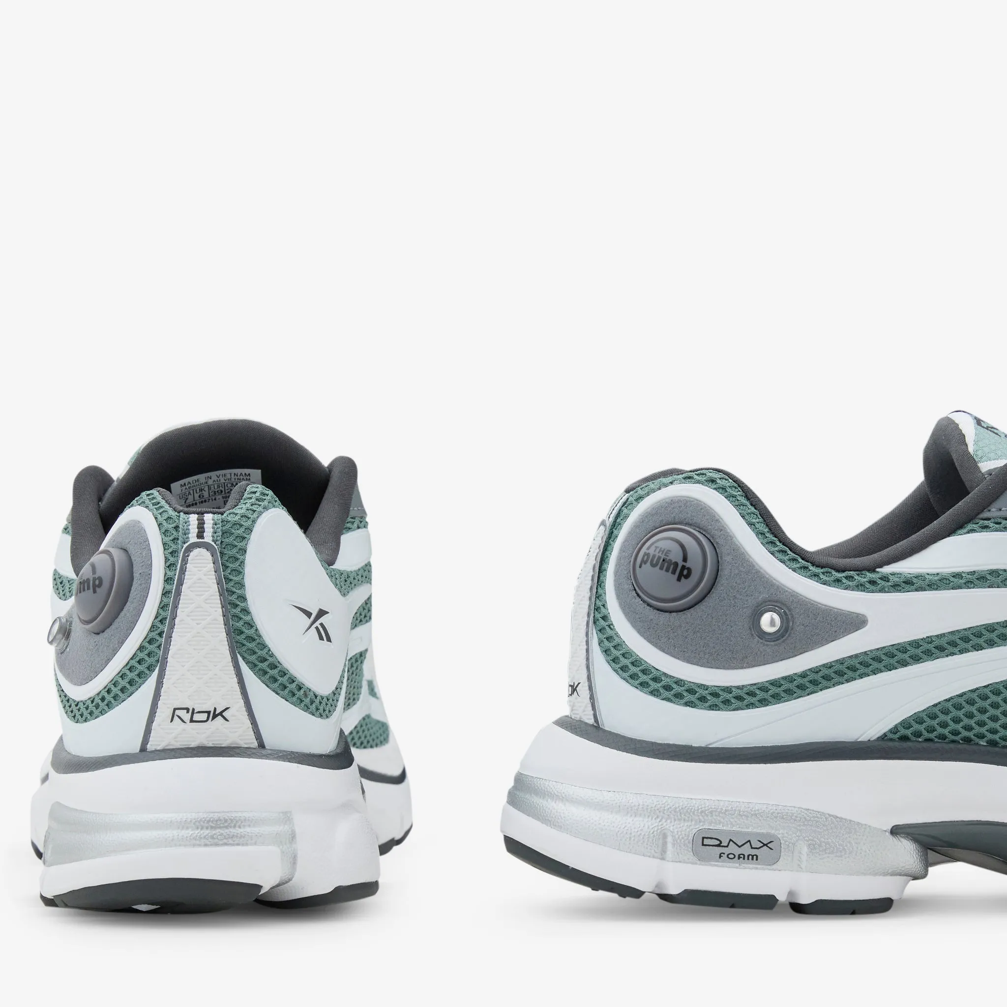 Heel Cup Stability Abrasion Protection RBK Premier Pump Paris Trainer Trek Green | White | Pure Grey