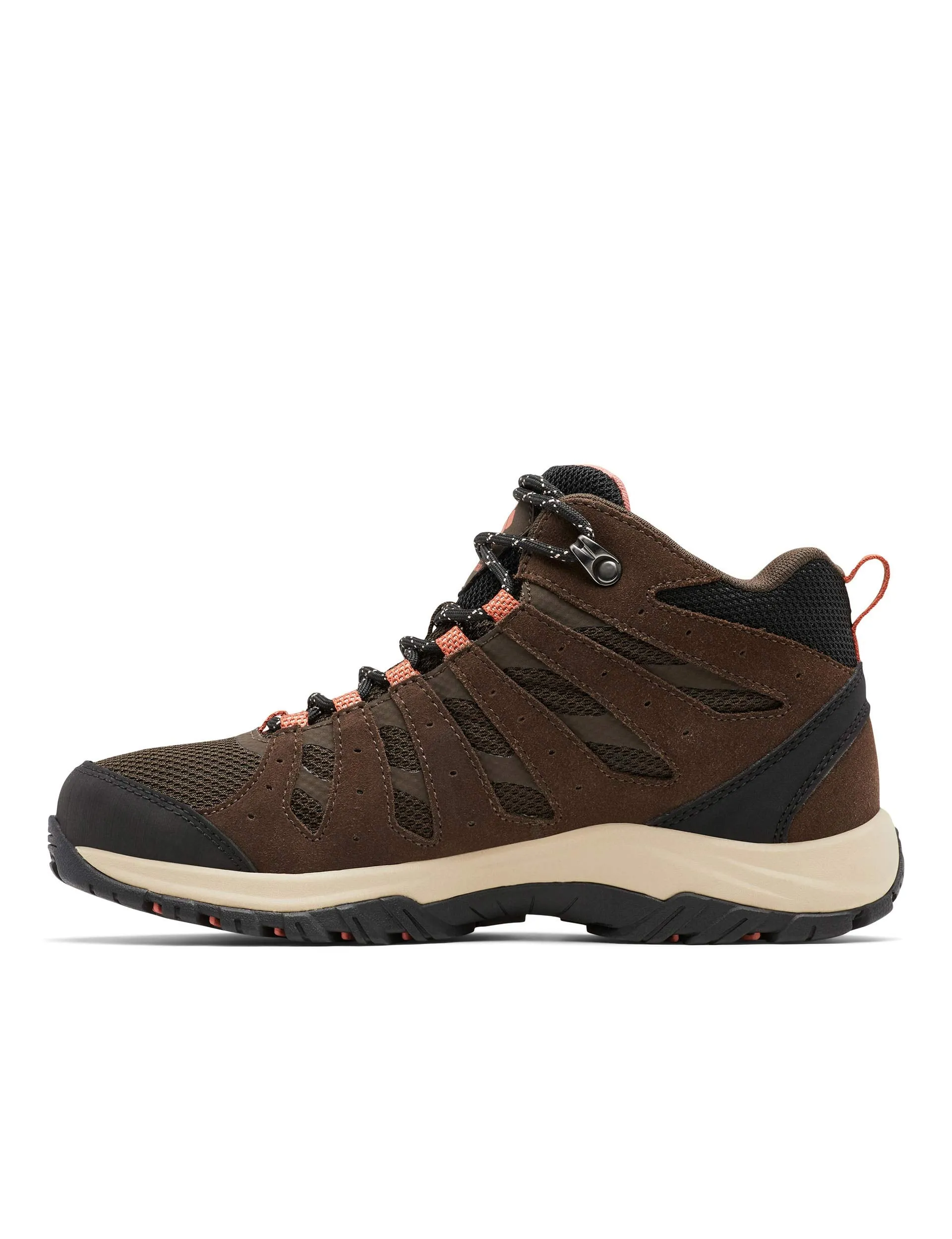 suede upper Redmond III Mid Waterproof Walking Boot - Cordovan/Dark Coral