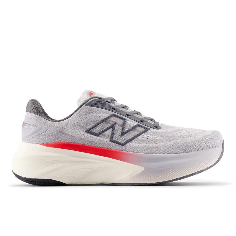 Fresh Foam X More v6 - Grey Matter with True Red and Castlerock - Men's Casual Wear