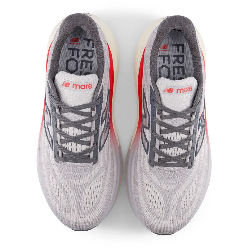 Fresh Foam X More v6 - Grey Matter with True Red and Castlerock - Men's obstacle course shoes