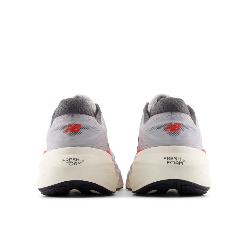 running in a travertine pool area shoes obstacle course running Fresh Foam X More v6 - Grey Matter with True Red and Castlerock - Men's