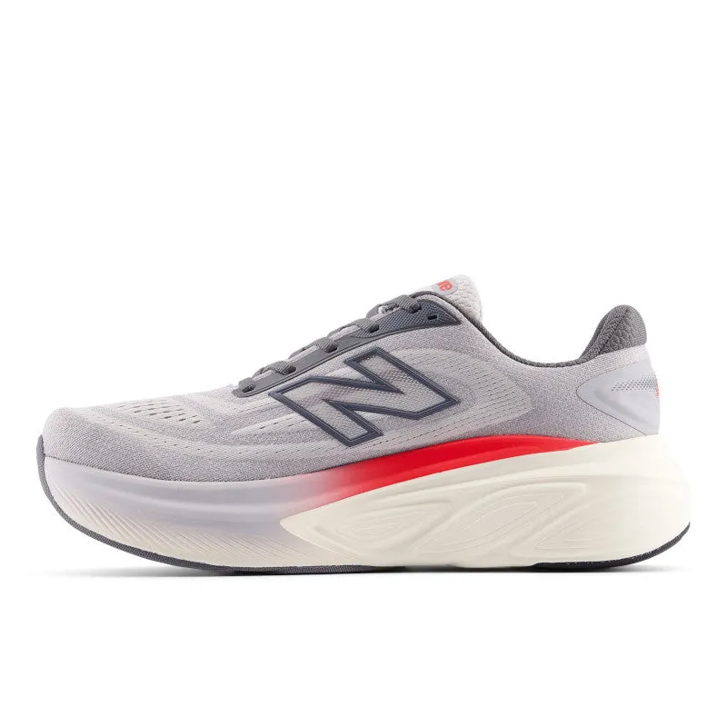 Energetic Fresh Foam X More v6 - Grey Matter with True Red and Castlerock - Men's