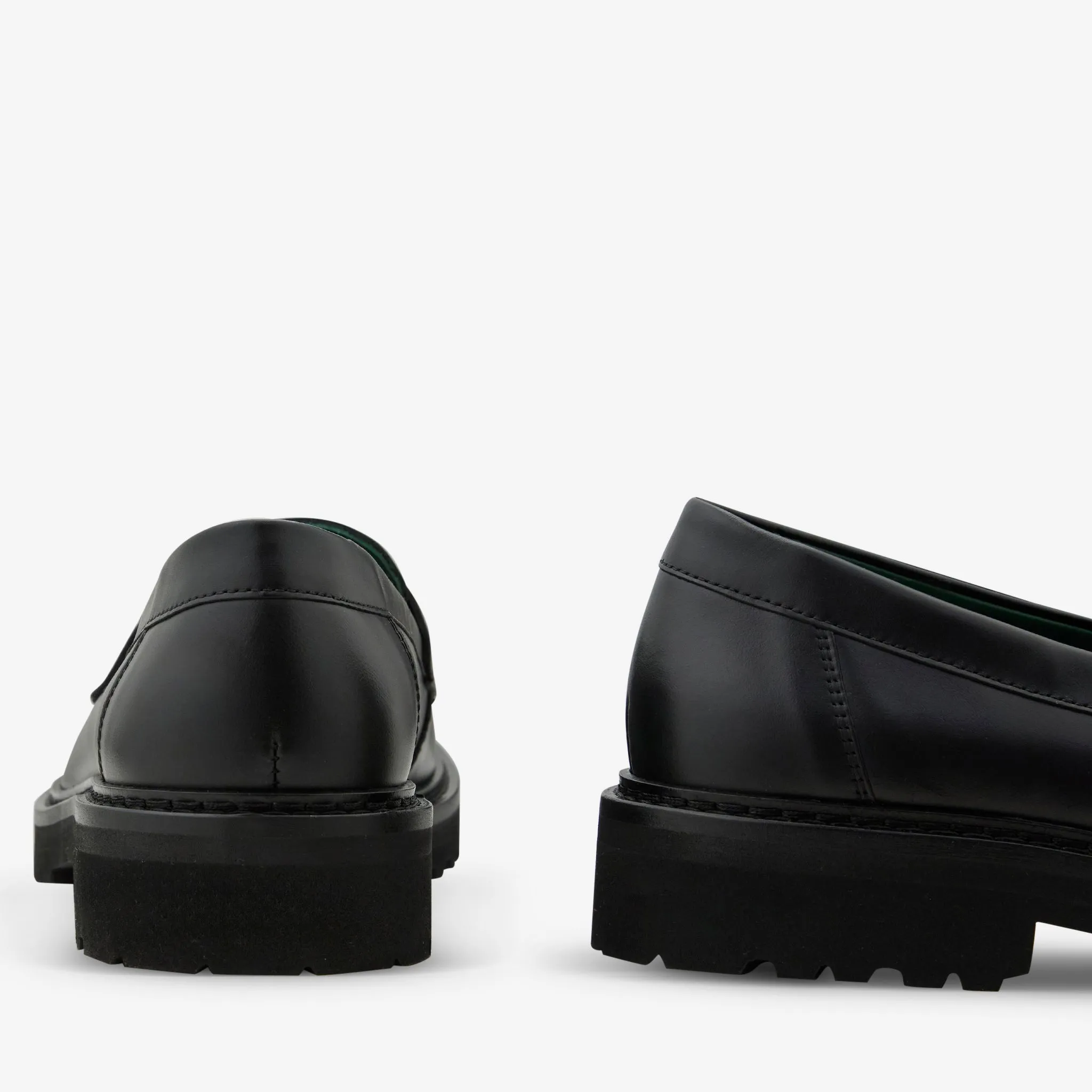 Friend Pace Kick Back Richee Penny Loafer Black Nappa Leather