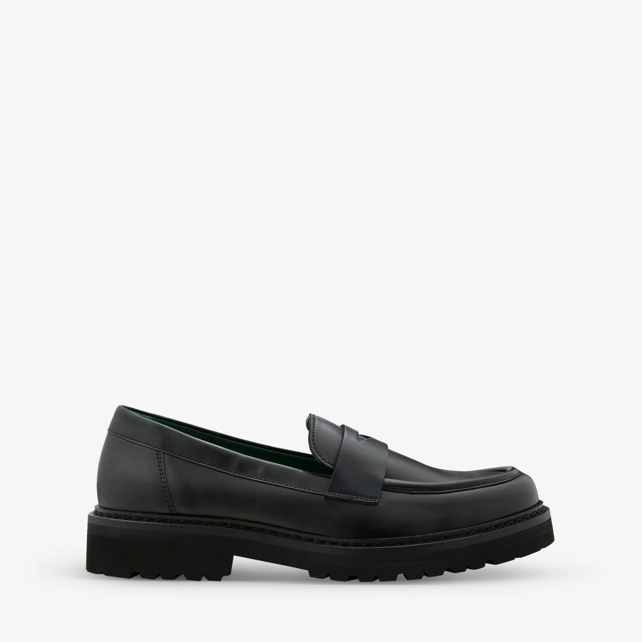 Group Hike Richee Penny Loafer Black Nappa Leather
